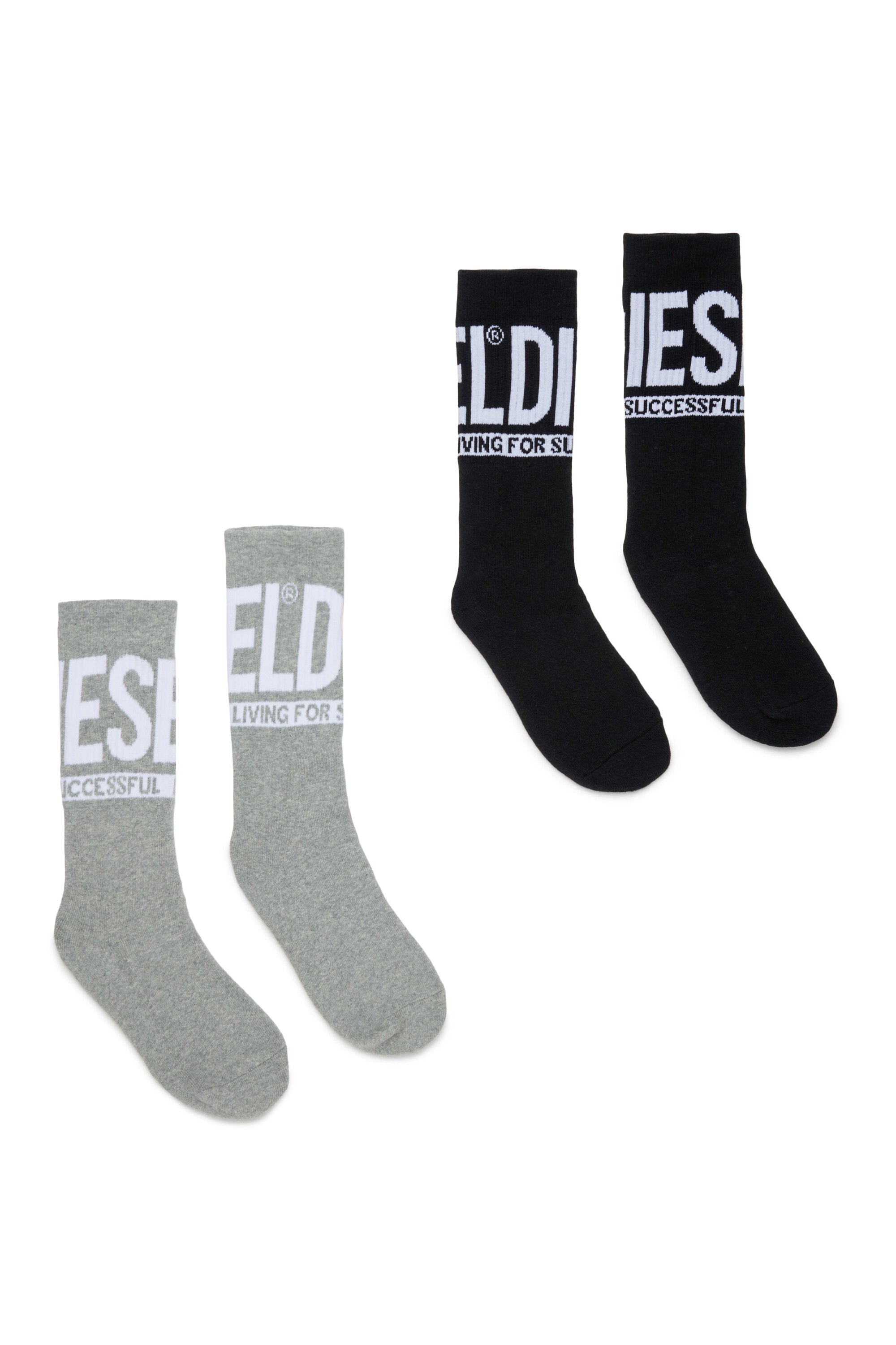 Lot de deux paires de chaussettes avec logo