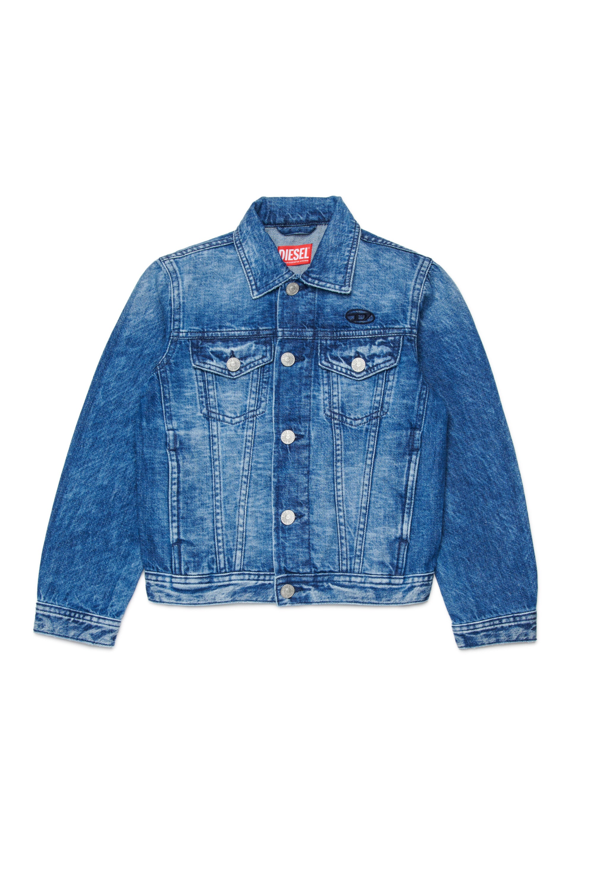 Denimjacke mit Logo