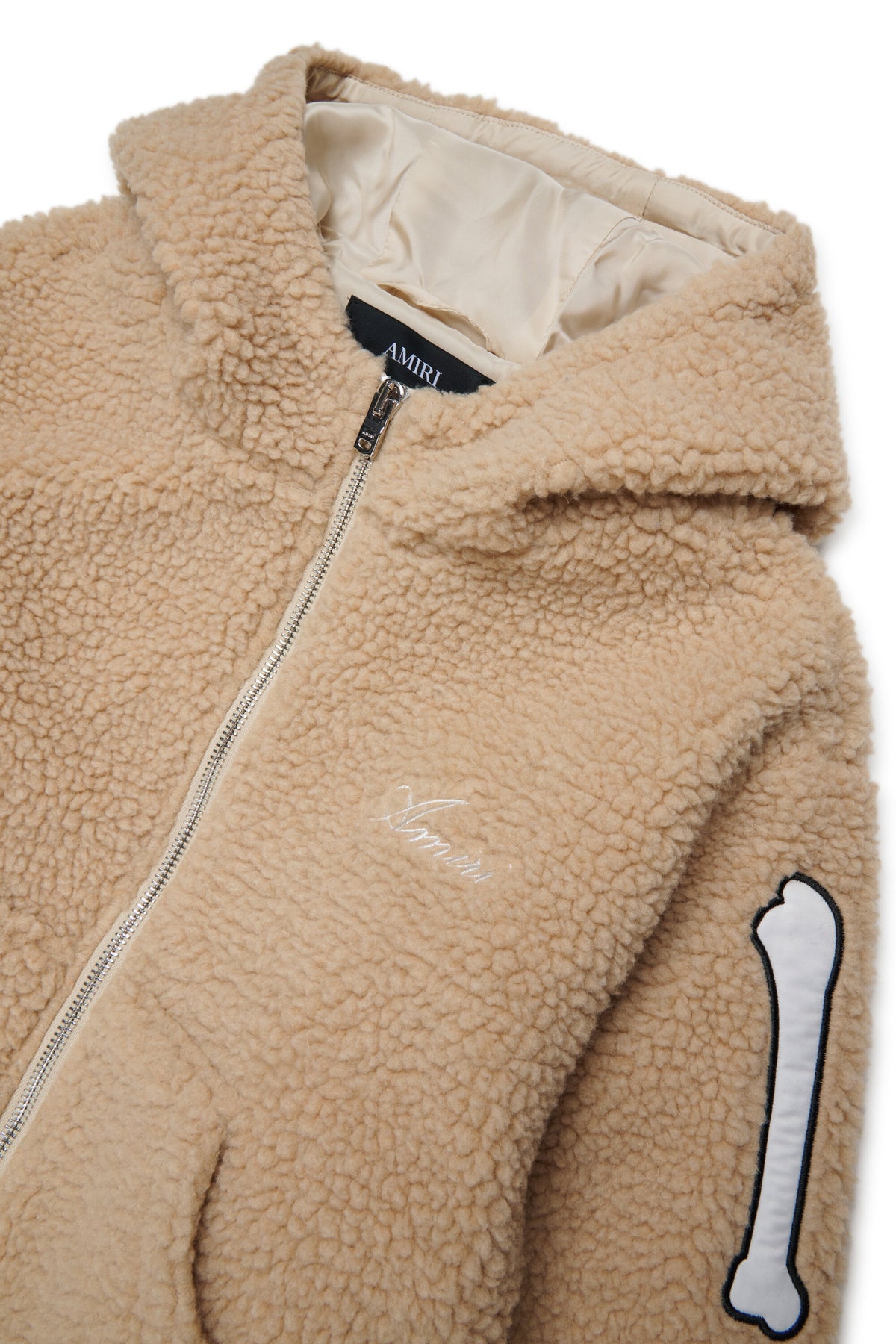Teddy jacket with bone details