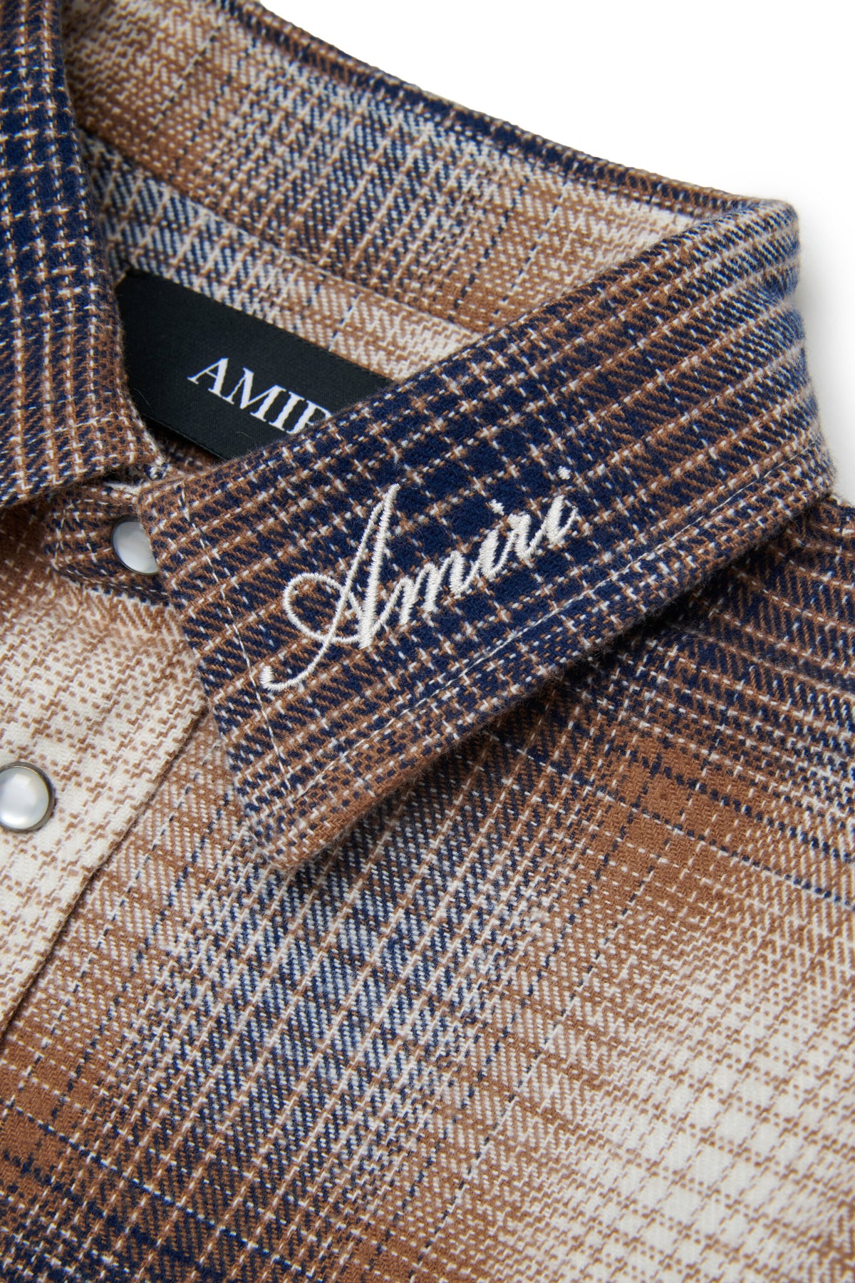 Checked shirt with logo