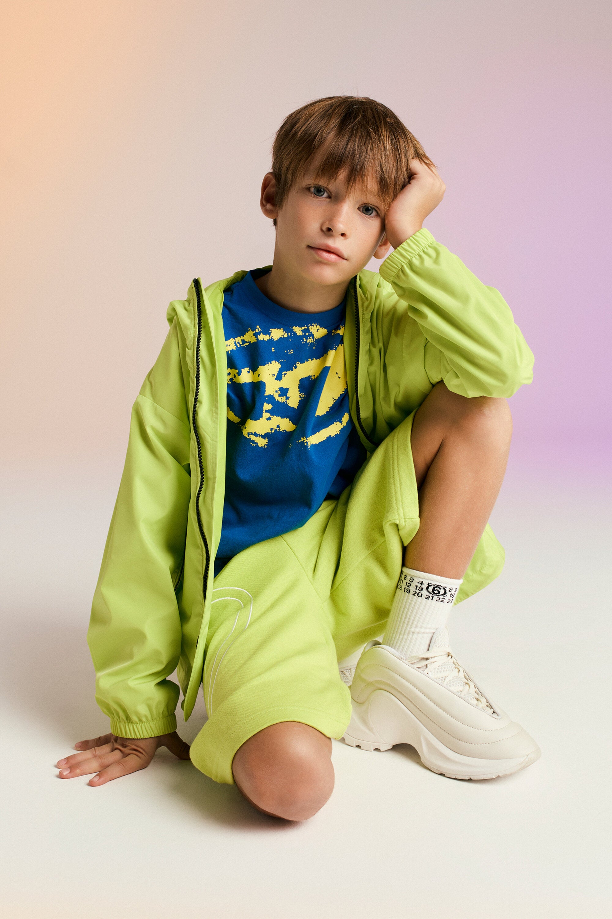 Sneakers mid D-Runner con logo Oval D