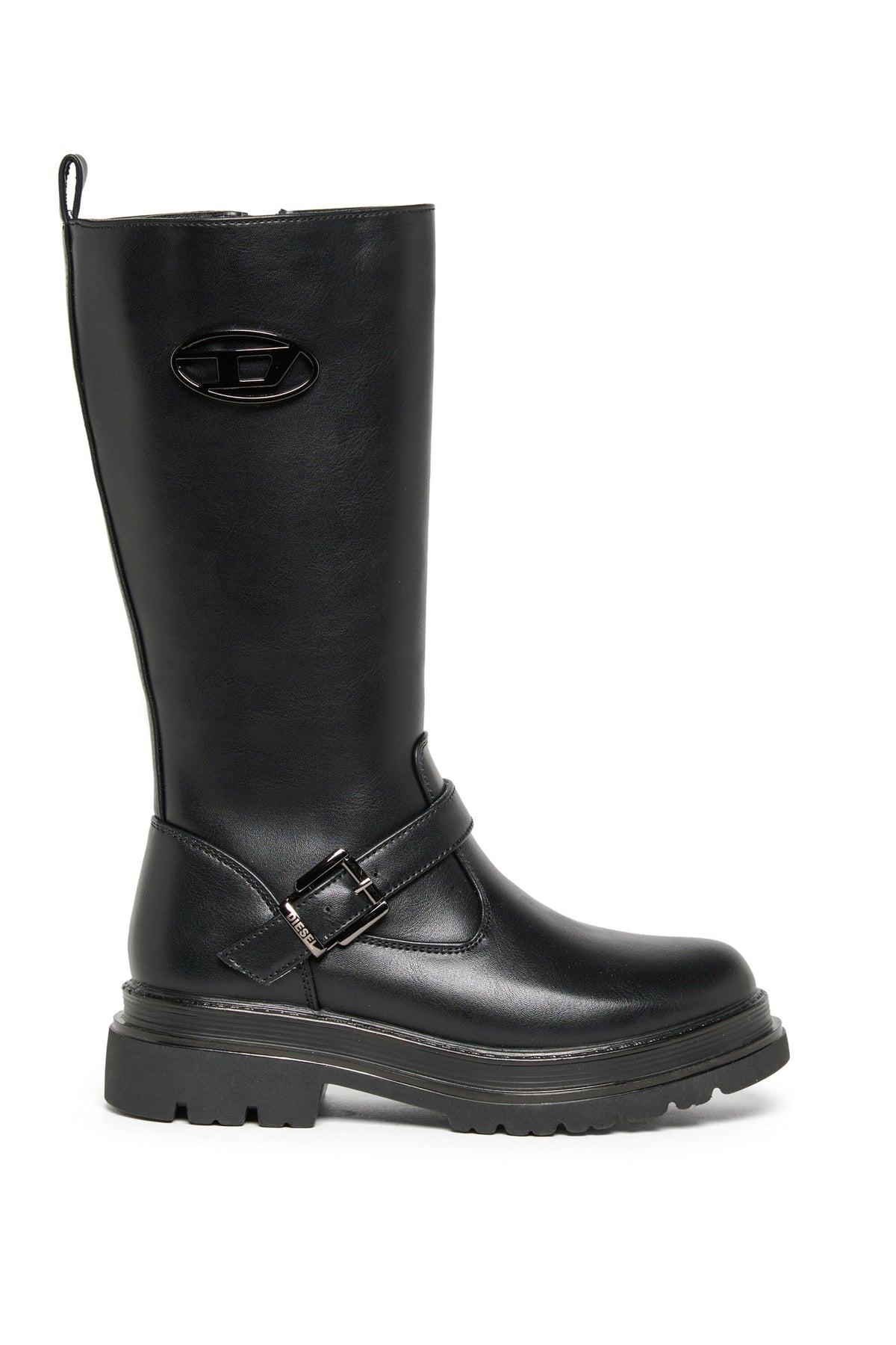 Hohe Stiefel mit Logo