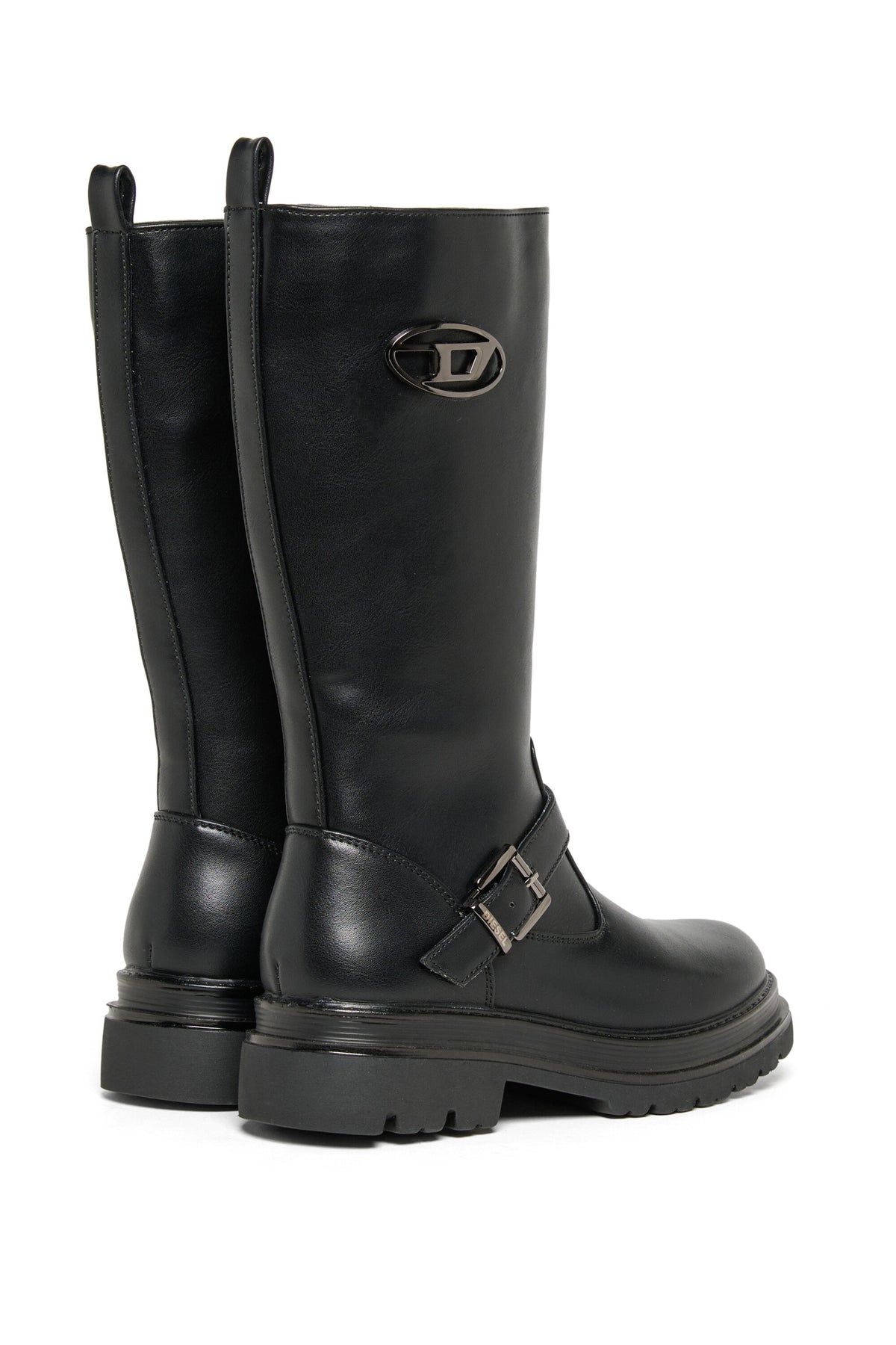 Hohe Stiefel mit Logo