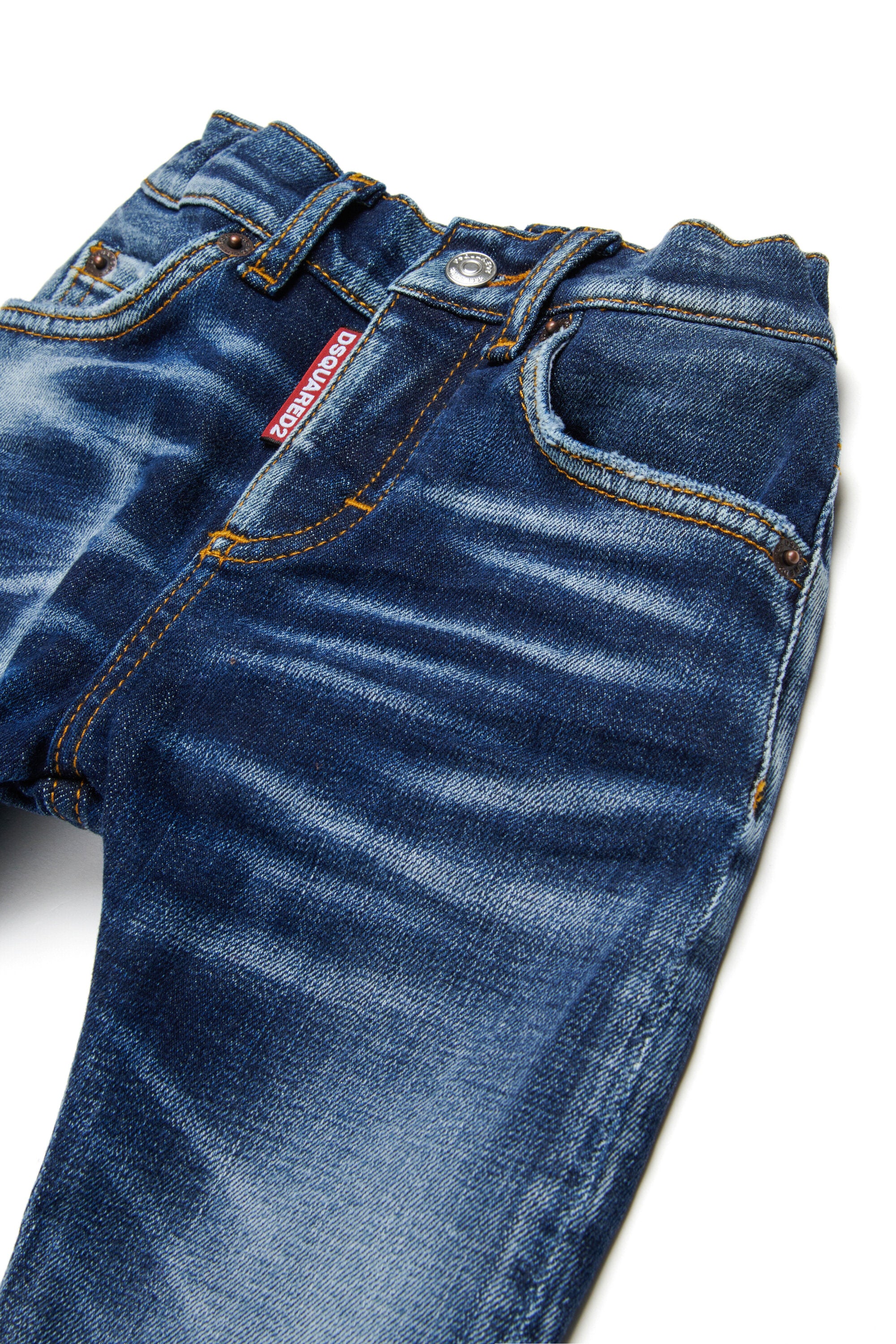 Shaded dark blue slim jeans