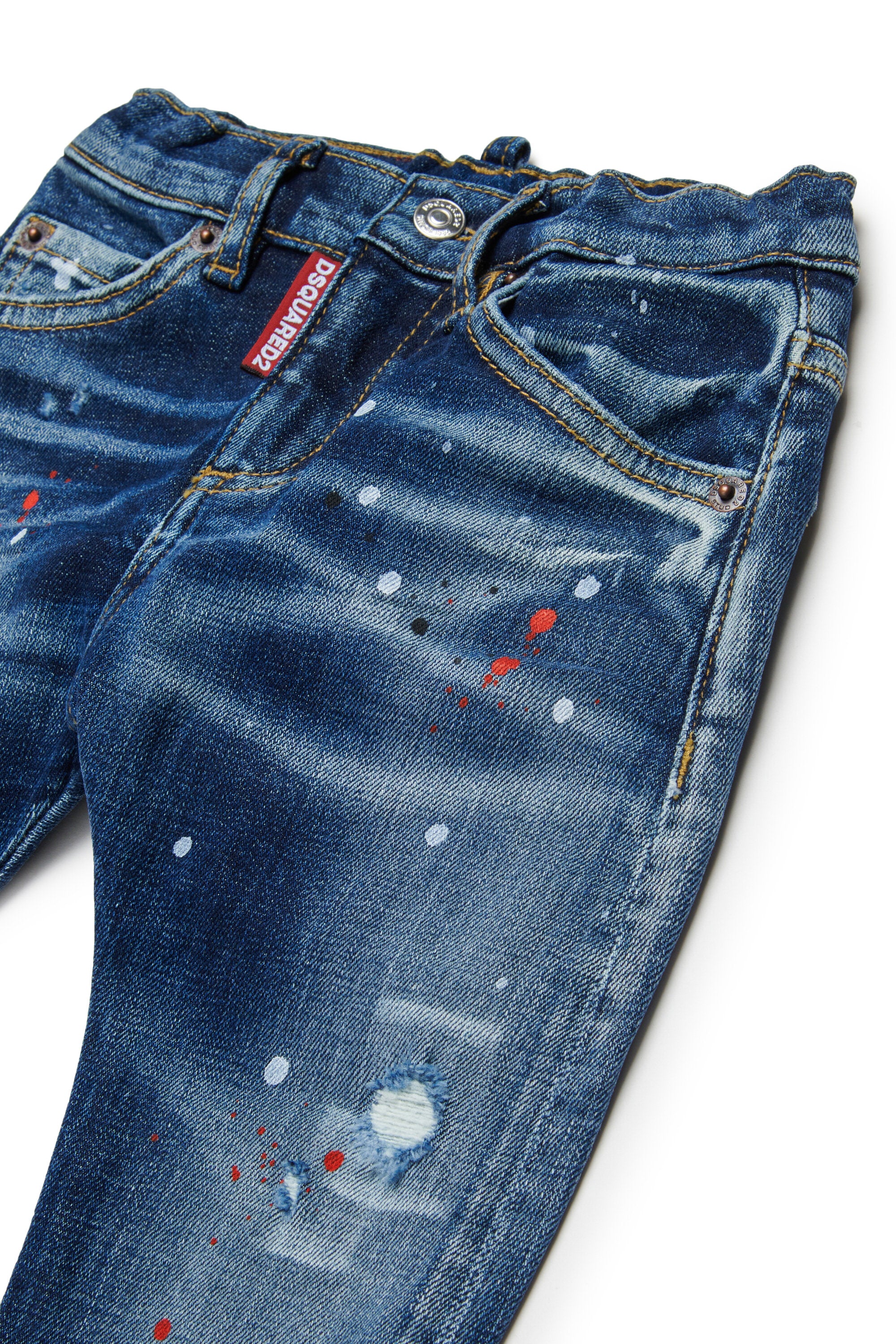 Jean slim délavé bleu moyen