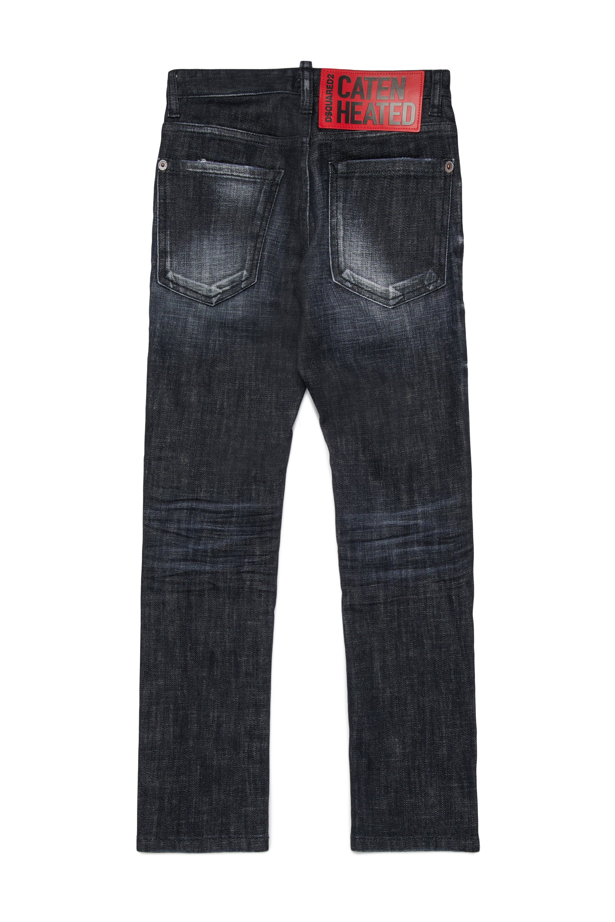 Jeans slim nero sfumato con rotture - Cool Guy