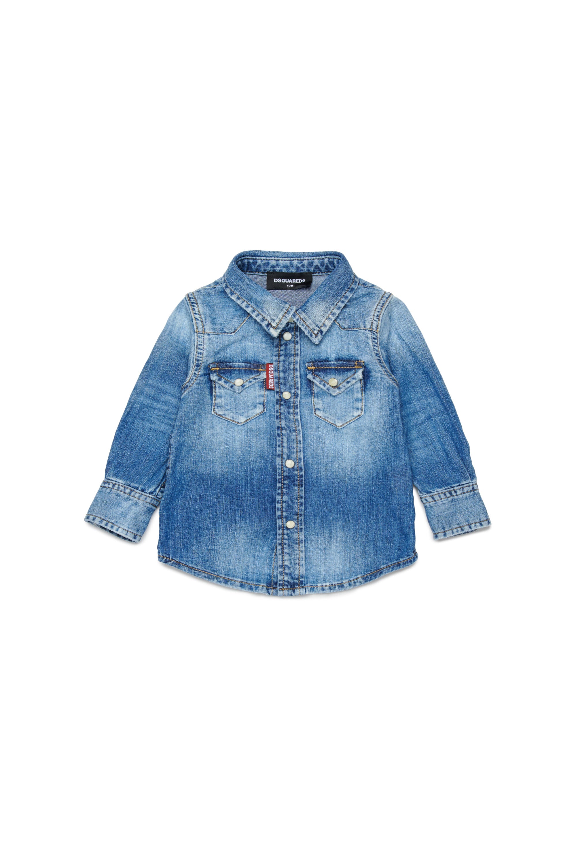 Camicia in denim con logo