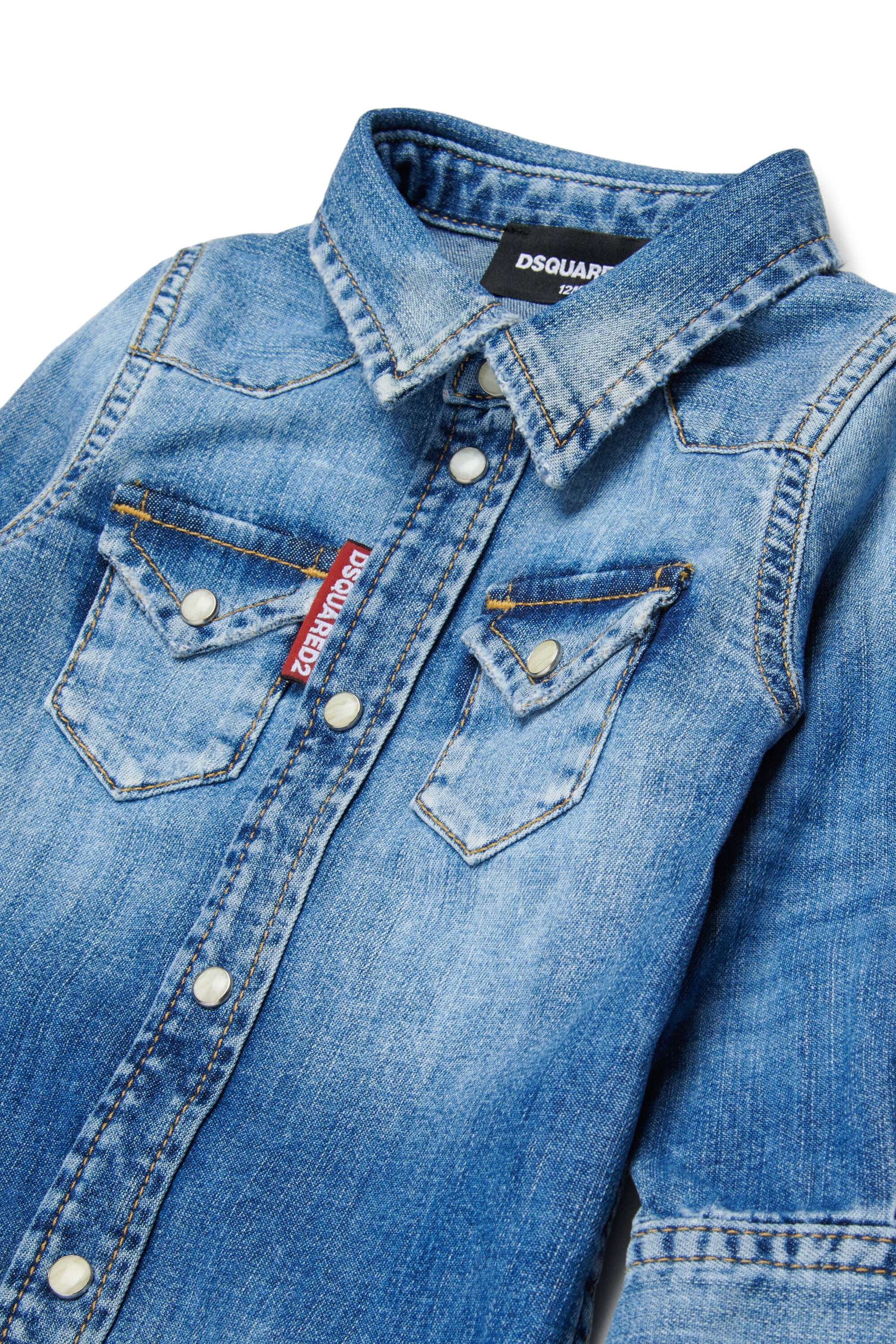 Camicia in denim con logo