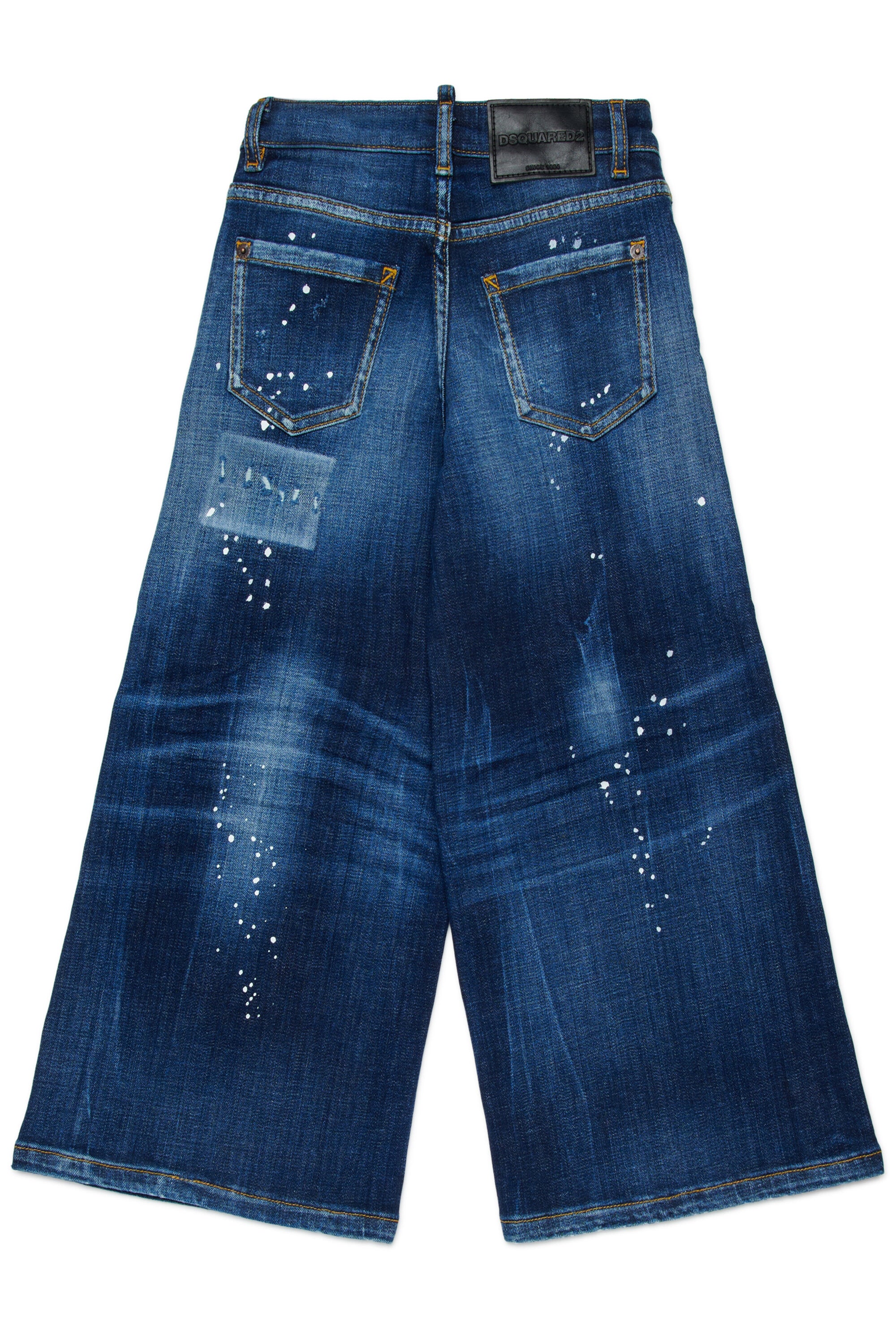 Regular dunkelblaue Jeans mit Flecken - Page