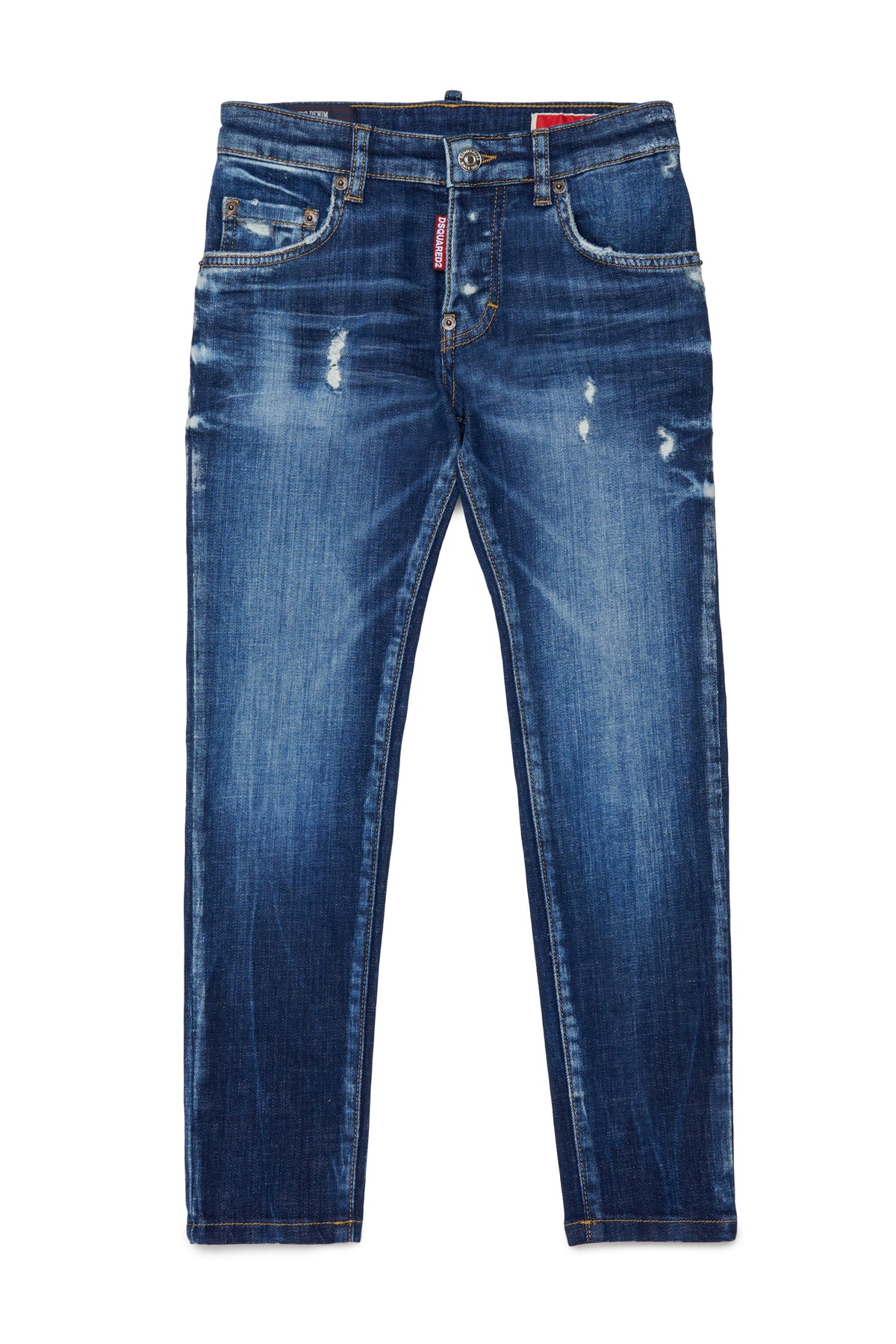 Skinny-Jeans in mittelblauer Waschung - Skater