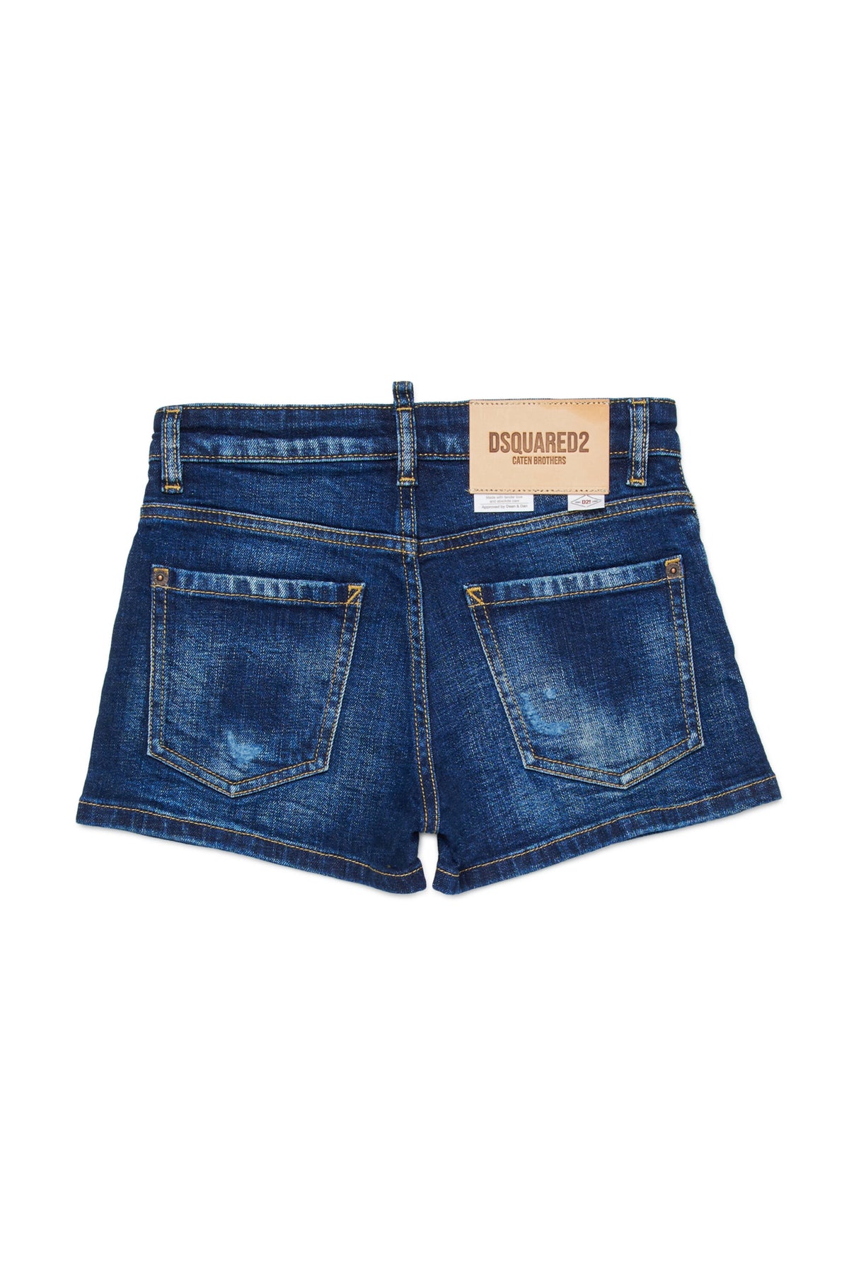 Shorts in denim blu scuro