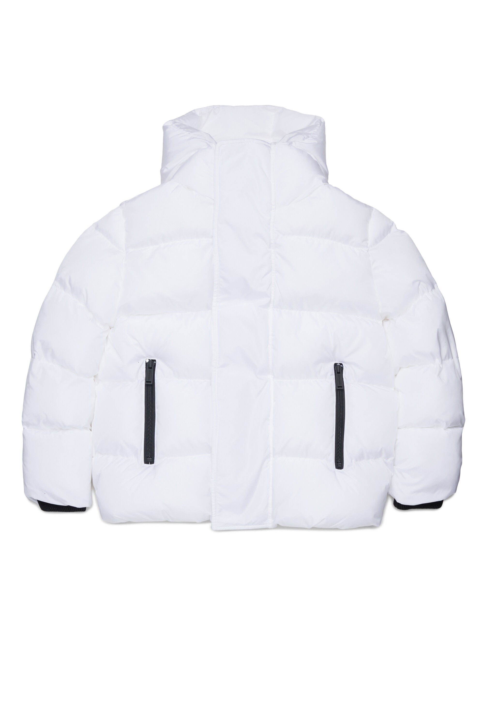 Giacca imbottita corta con cappuccio e logo DSQUARED2