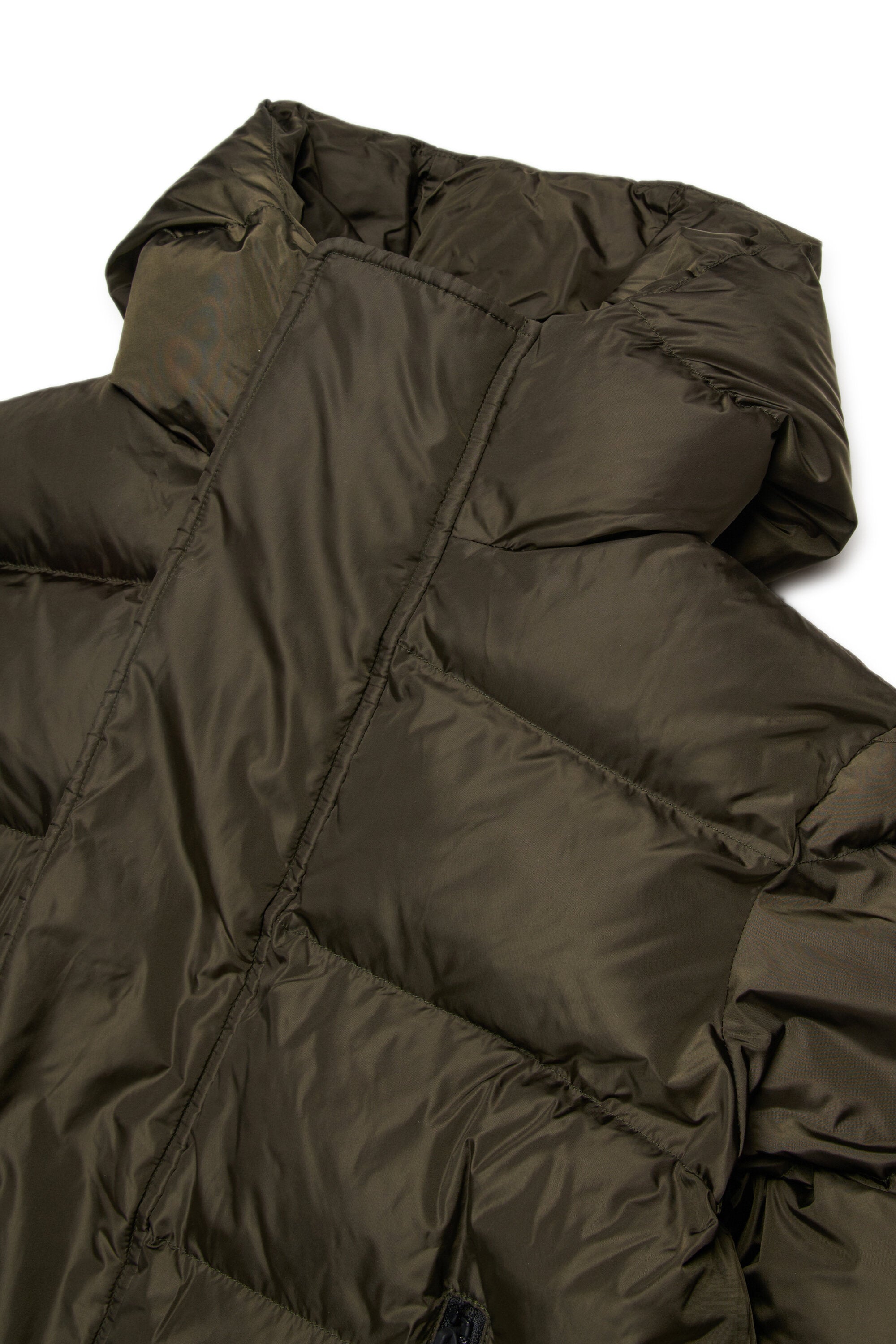 Kurze wattierte Jacke mit Kapuze und DSQUARED2 Logo