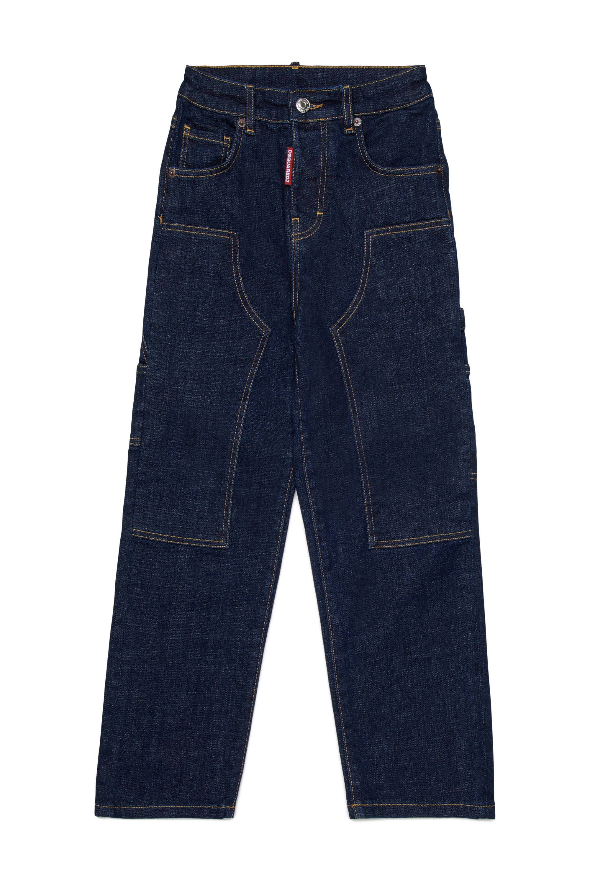 Dunkelblaue Regular Jeans - Loose Jean