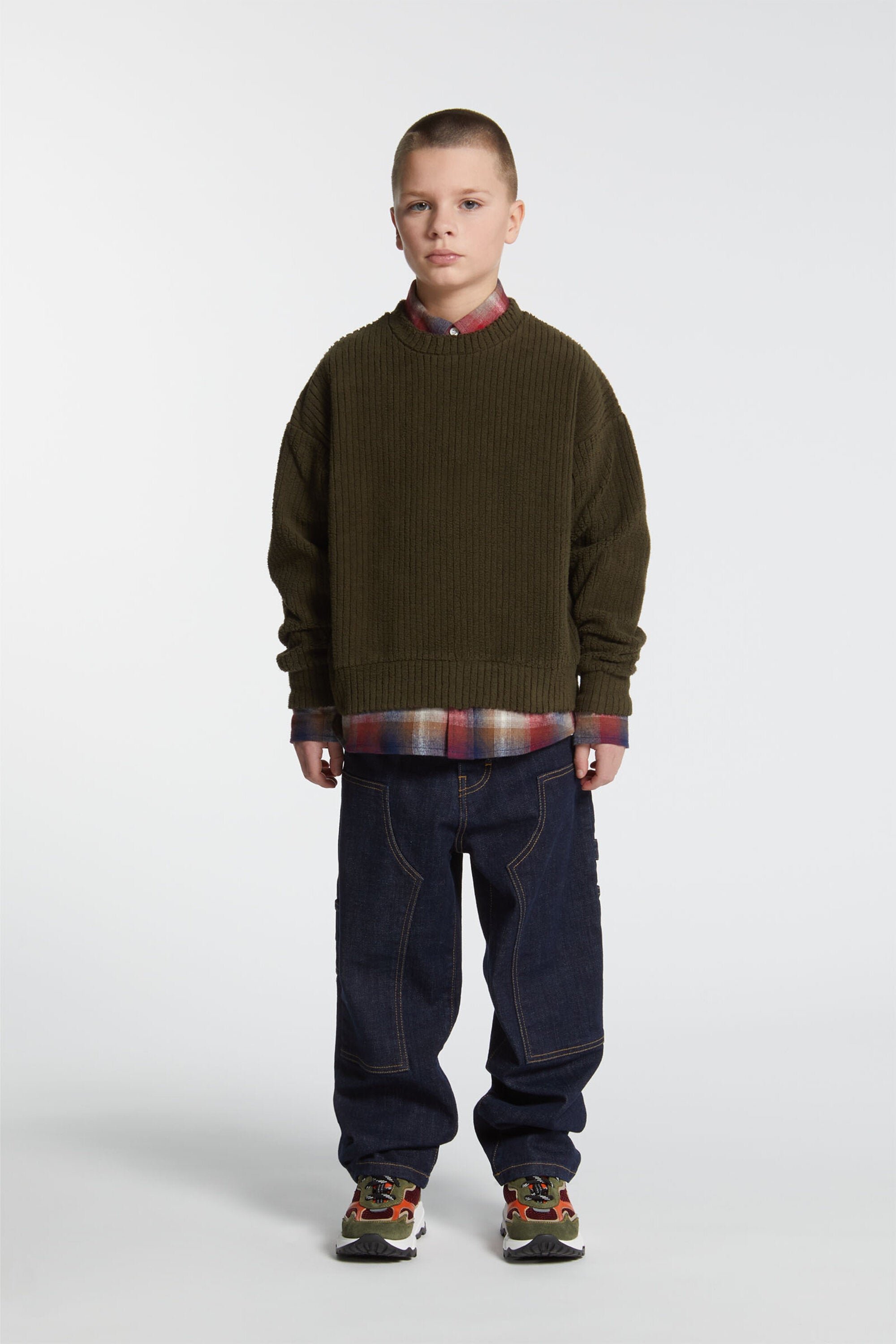 Dunkelblaue Regular Jeans - Loose Jean
