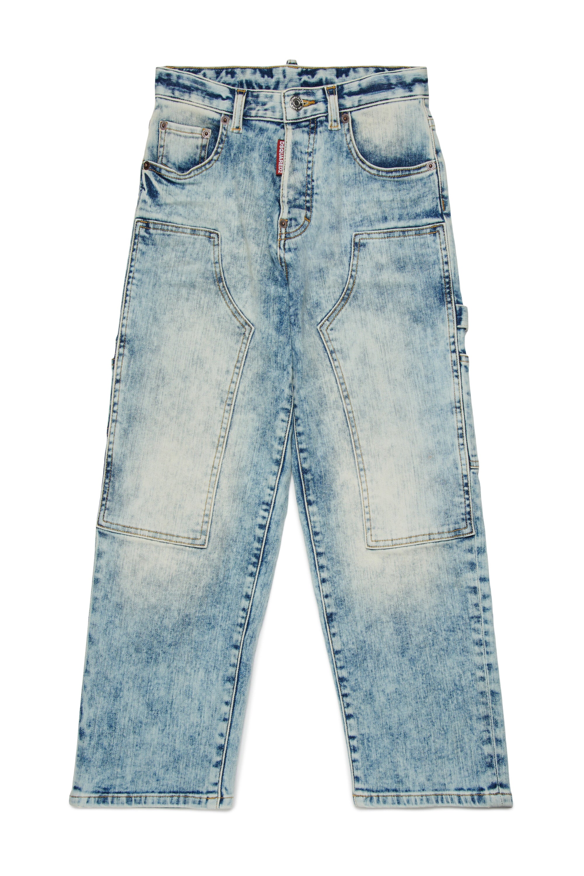 Jeans straight effetto marmorizzato - Loose