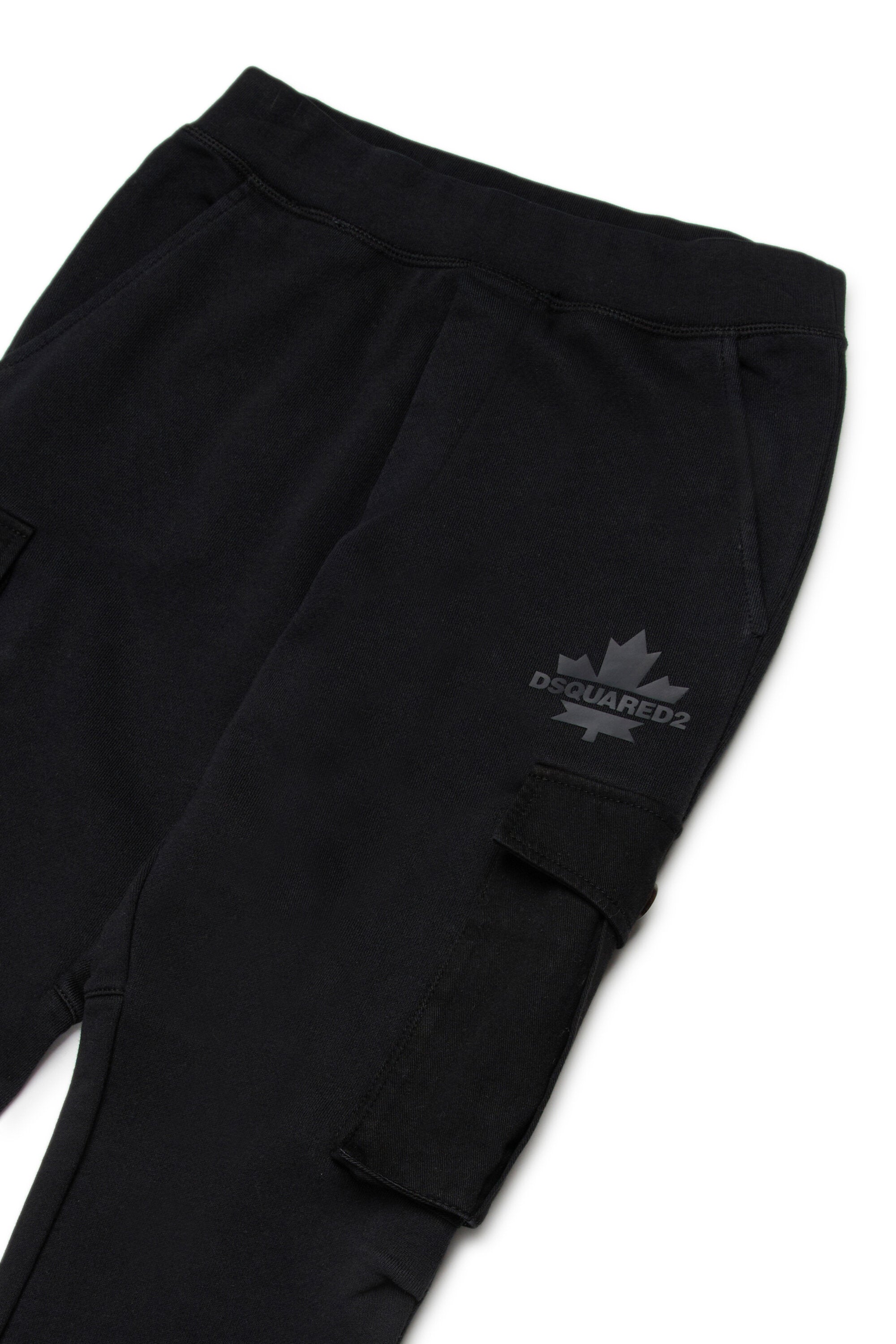 Pantaloni cargo in felpa con Maple Leaf