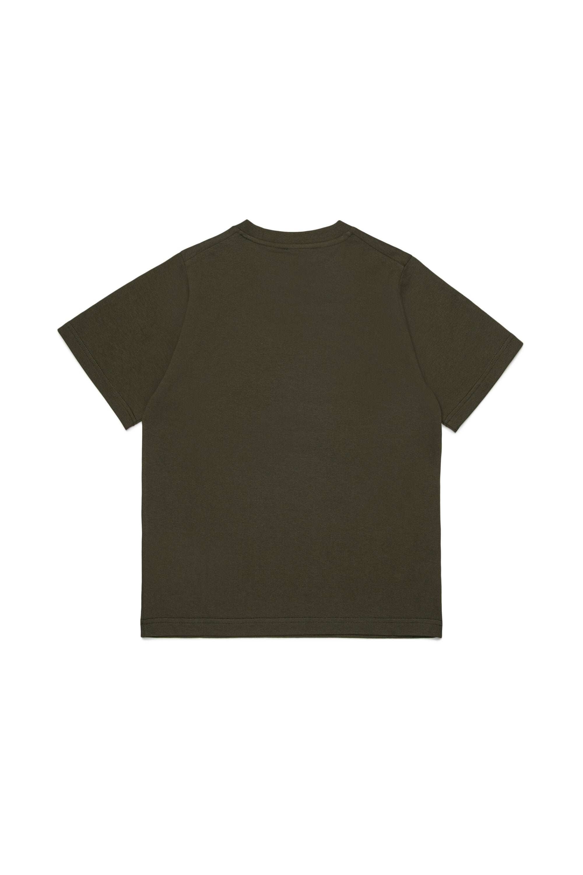 T-shirt con logo effetto gommato