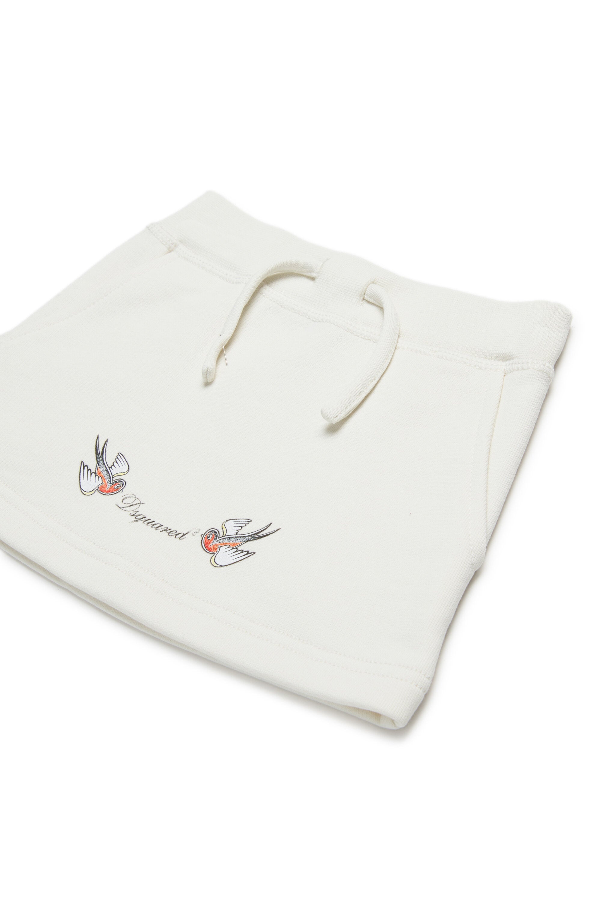 Gonna in felpa con stampa Birds