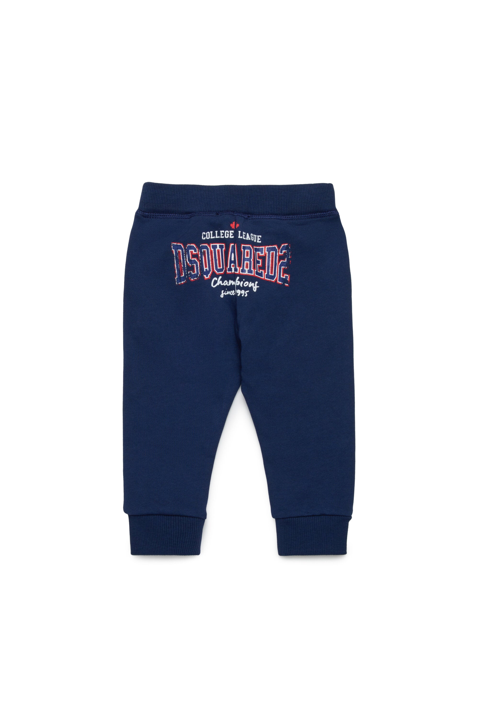 Pantaloni jogger in felpa con stampa college