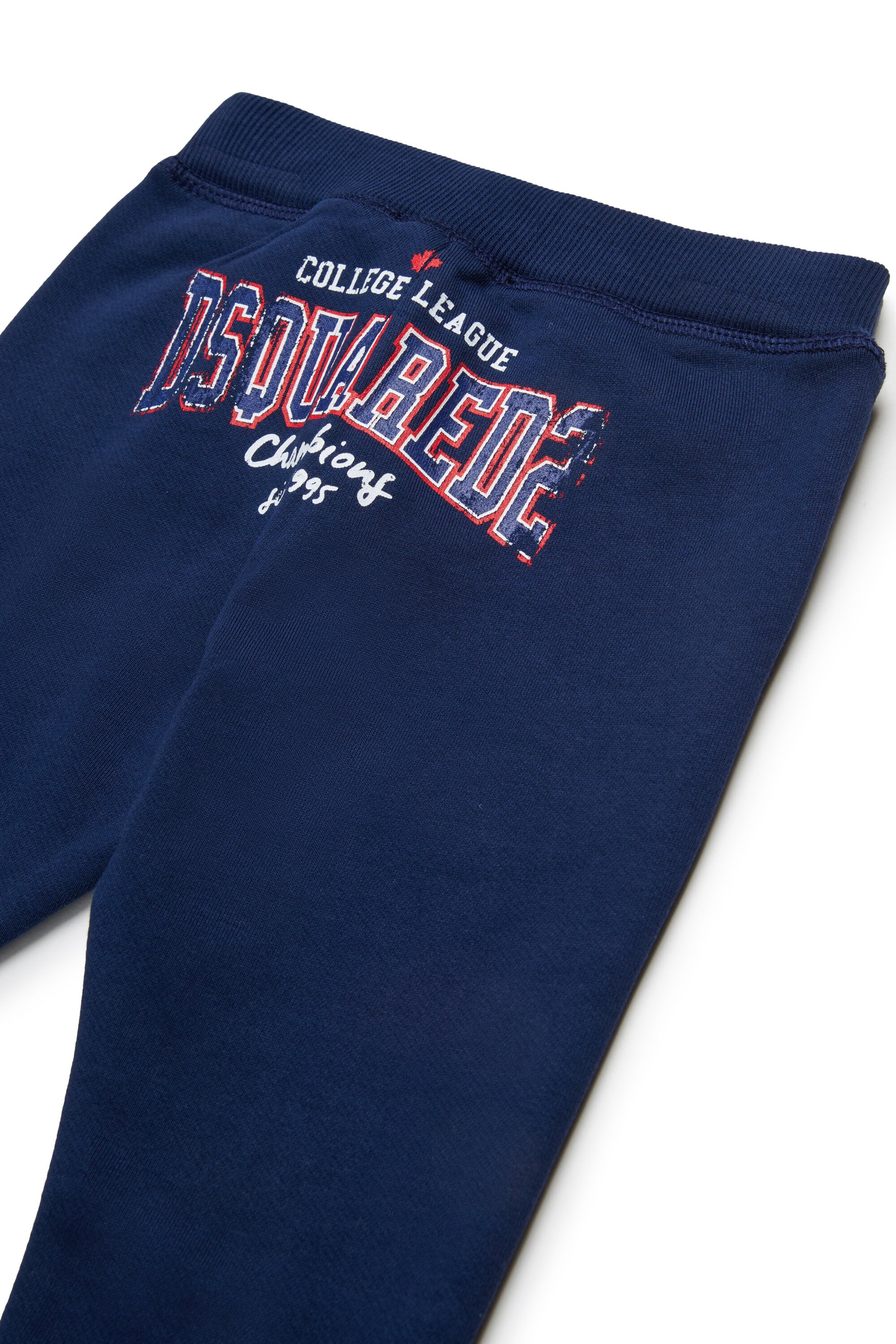 Pantaloni jogger in felpa con stampa college