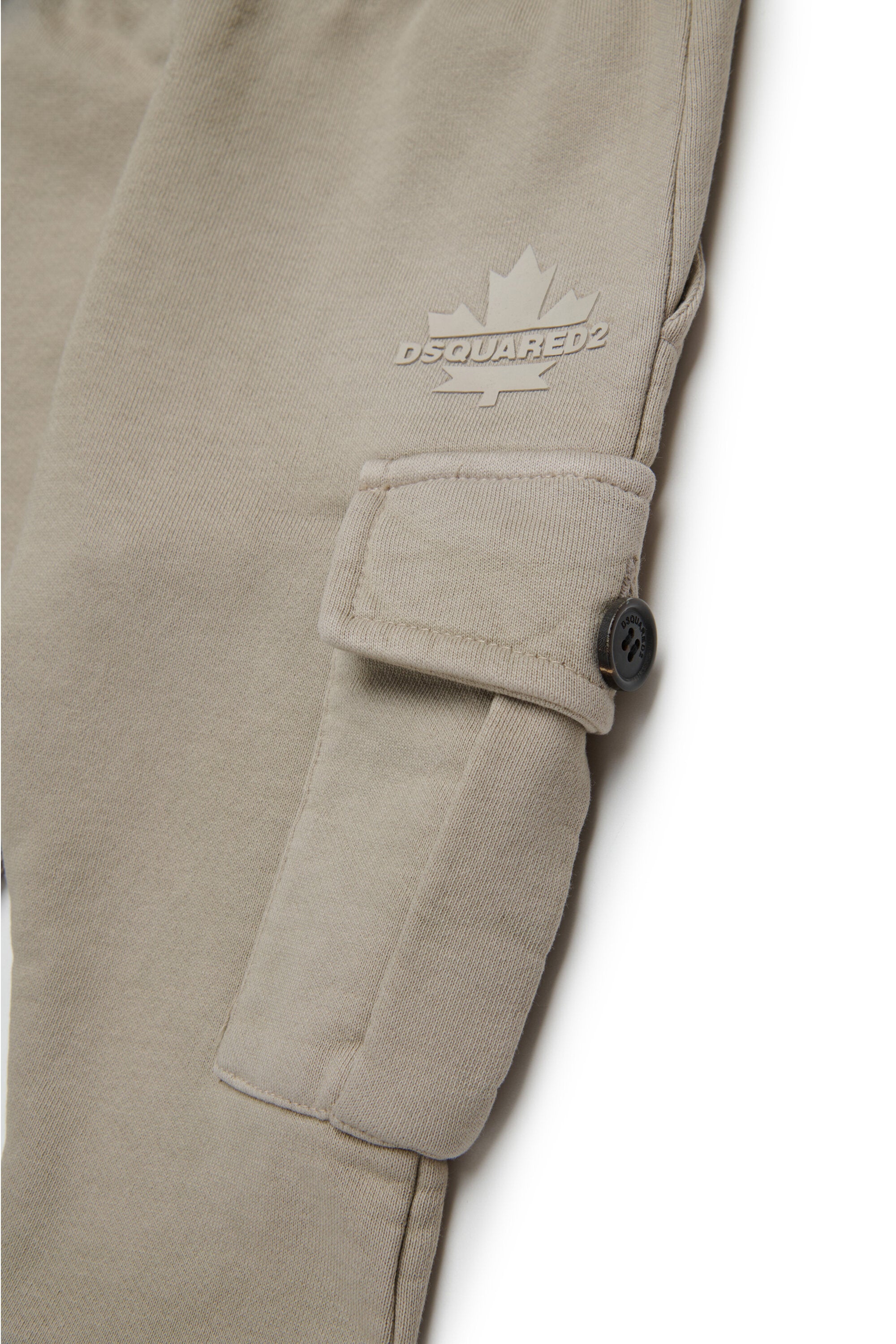 Pantaloni cargo in felpa con Maple Leaf