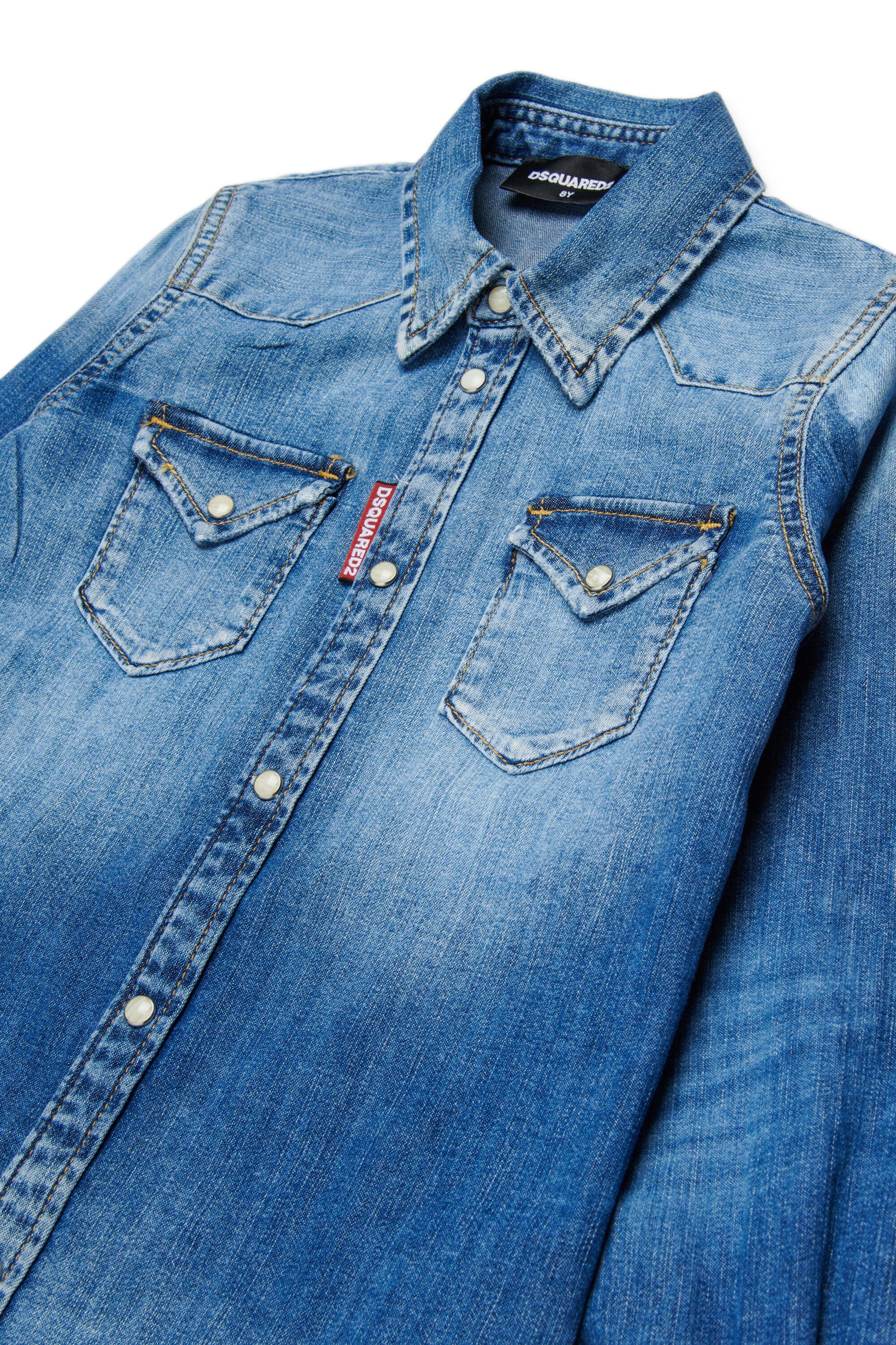 Camicia in denim con logo
