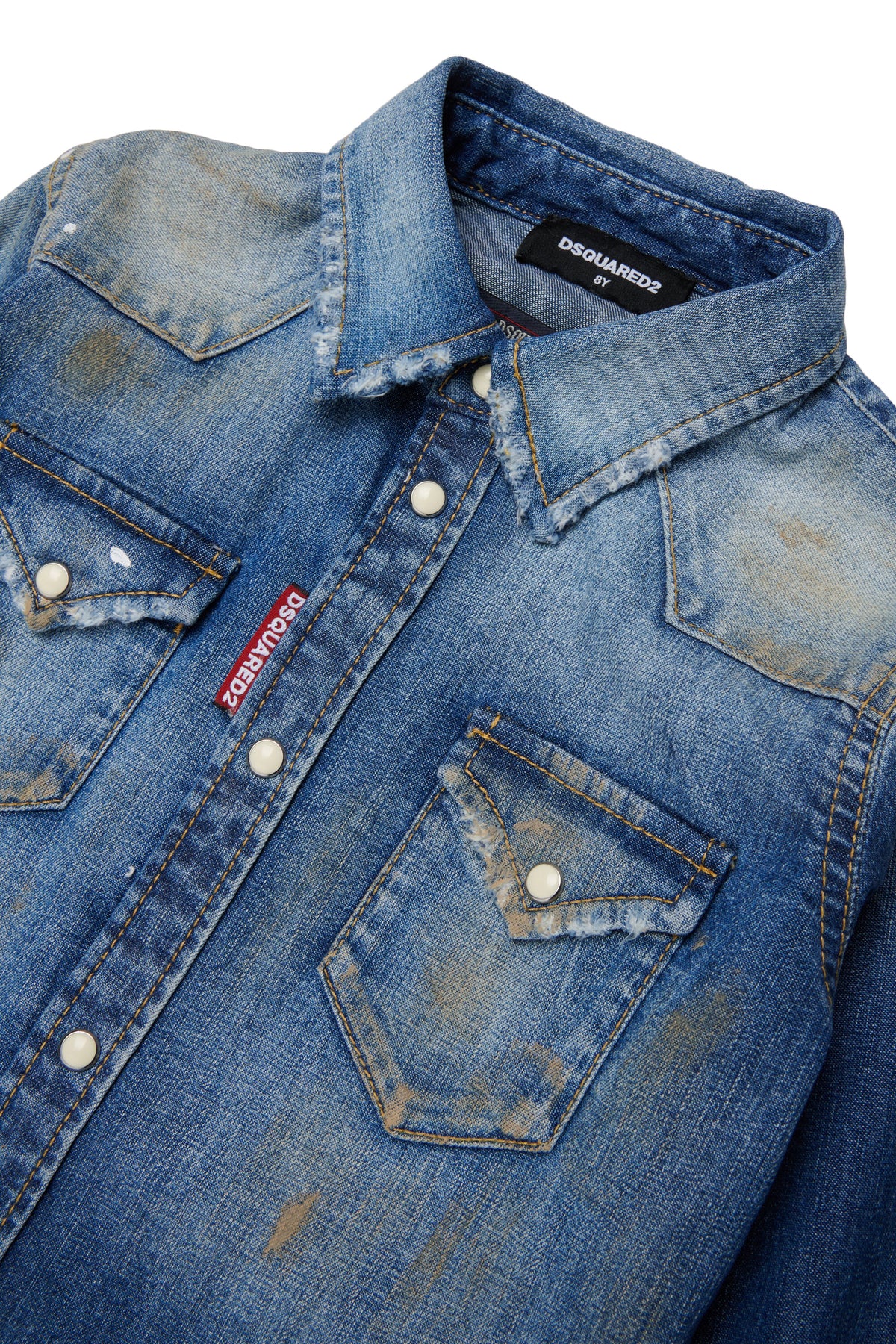 Jeanshemd mit langen Ärmeln und Logo