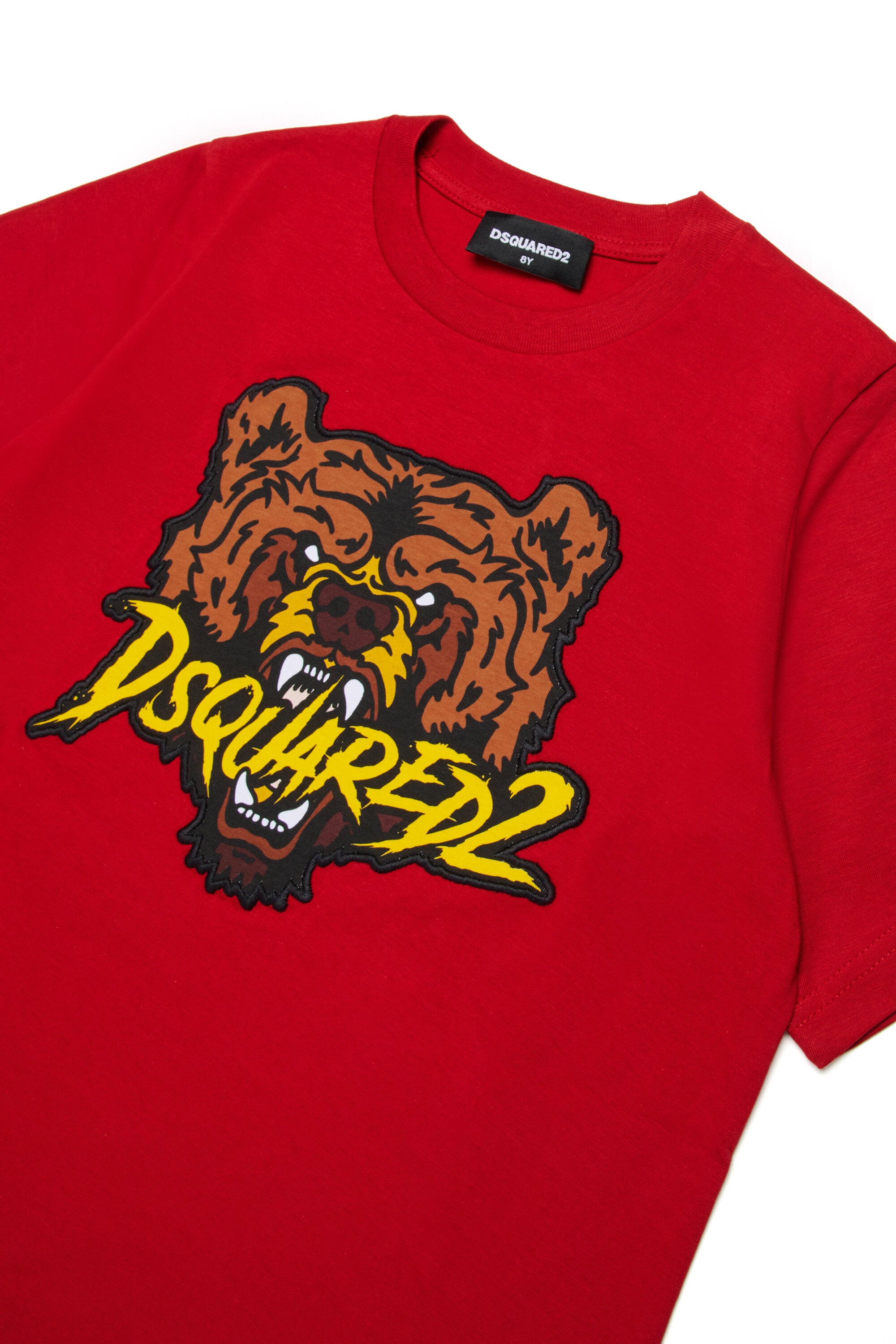 T-shirt in jersey con patch Bear