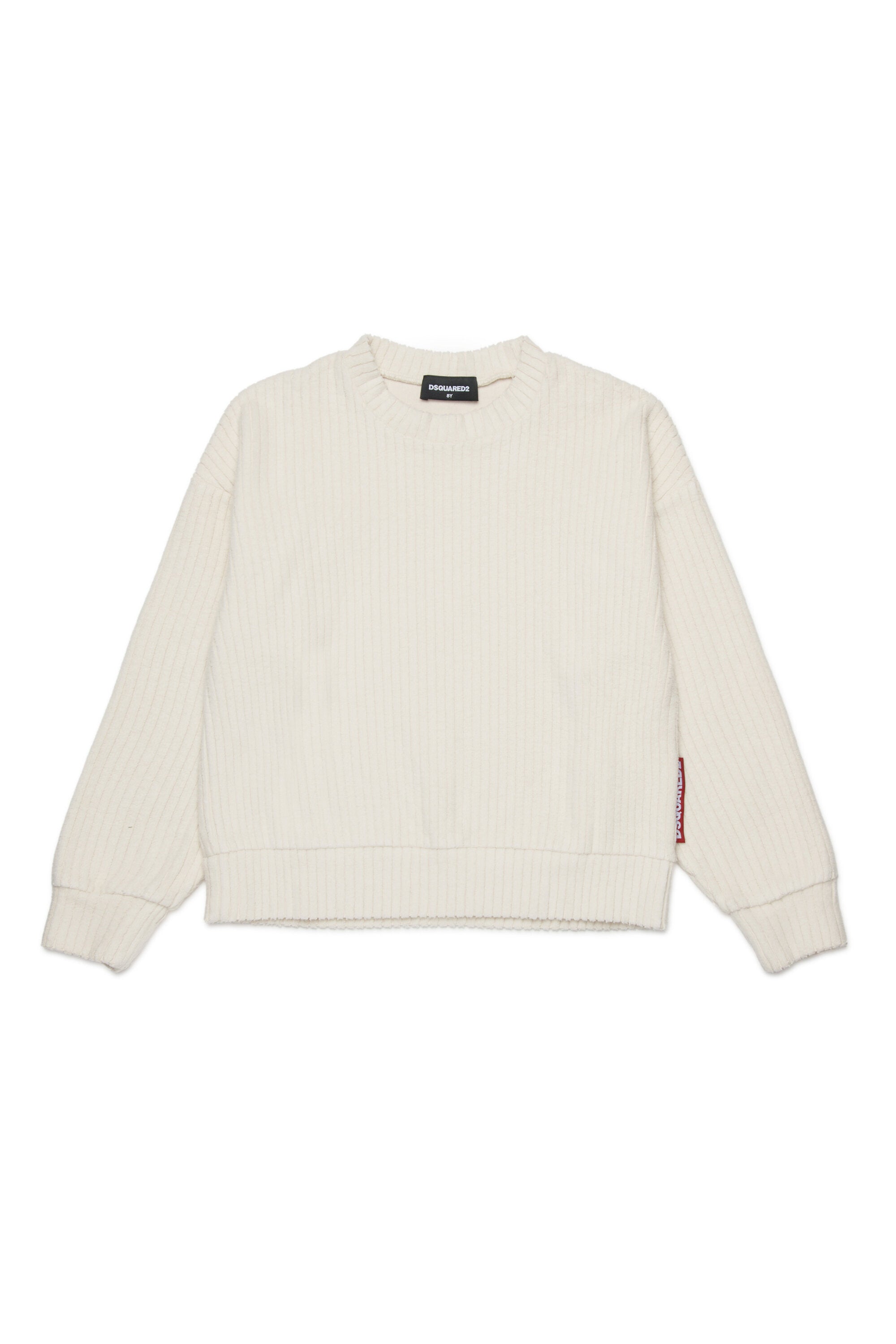 Crew-neck corduroy sweatshirt