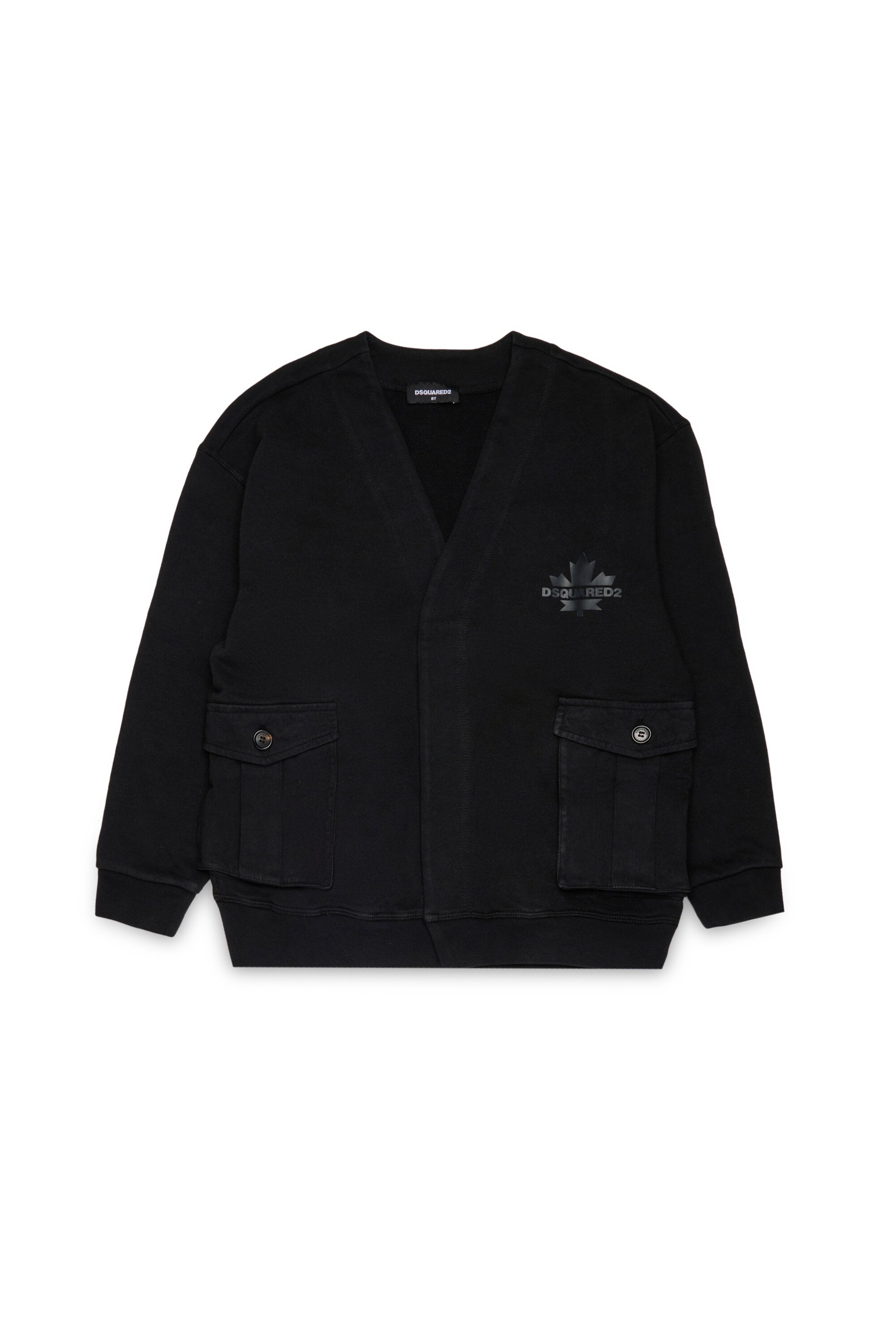 Felpa stile cardigan con logo Maple Leaf