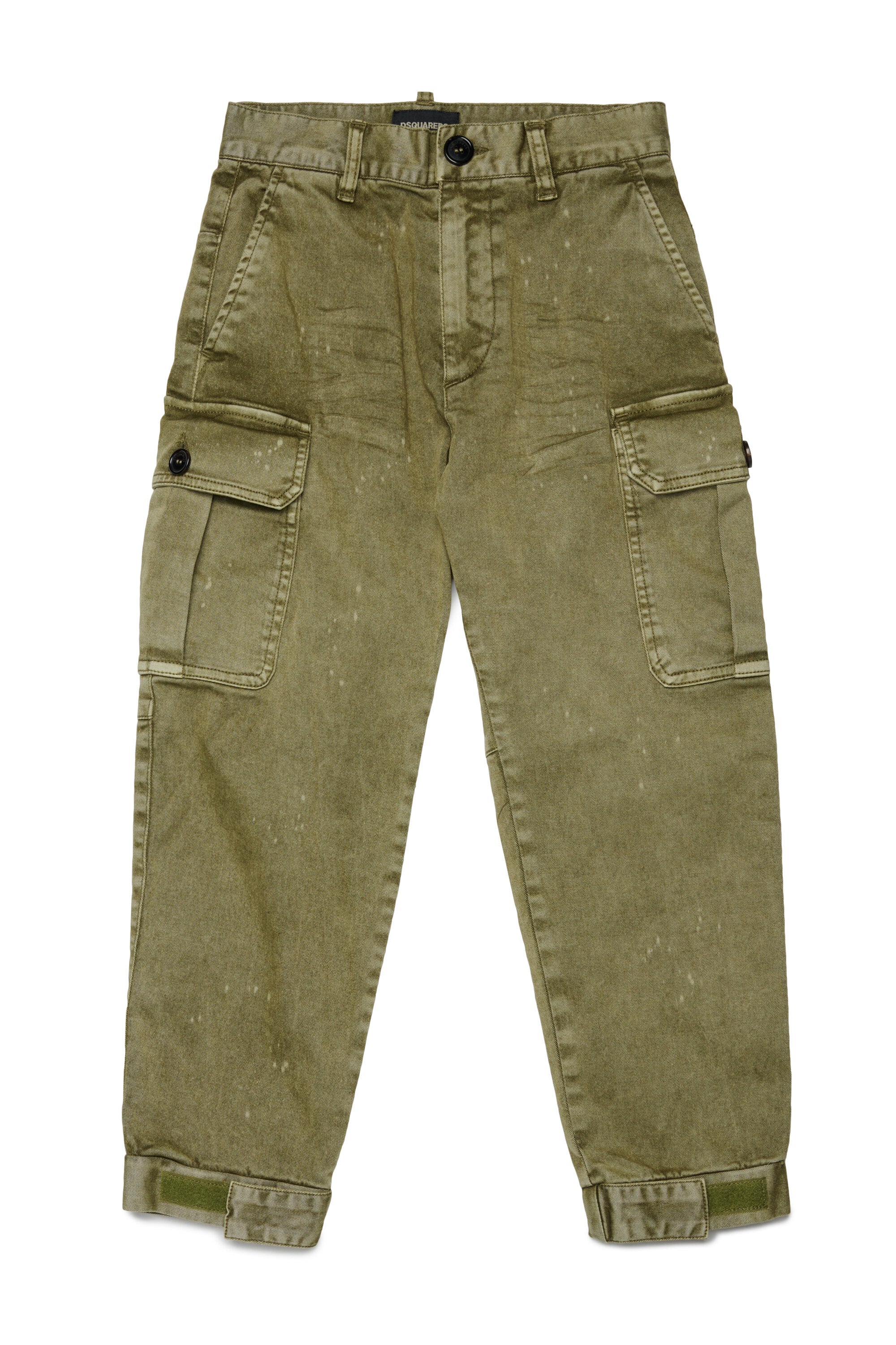 Pantalones cargo de gabardina efecto vintage