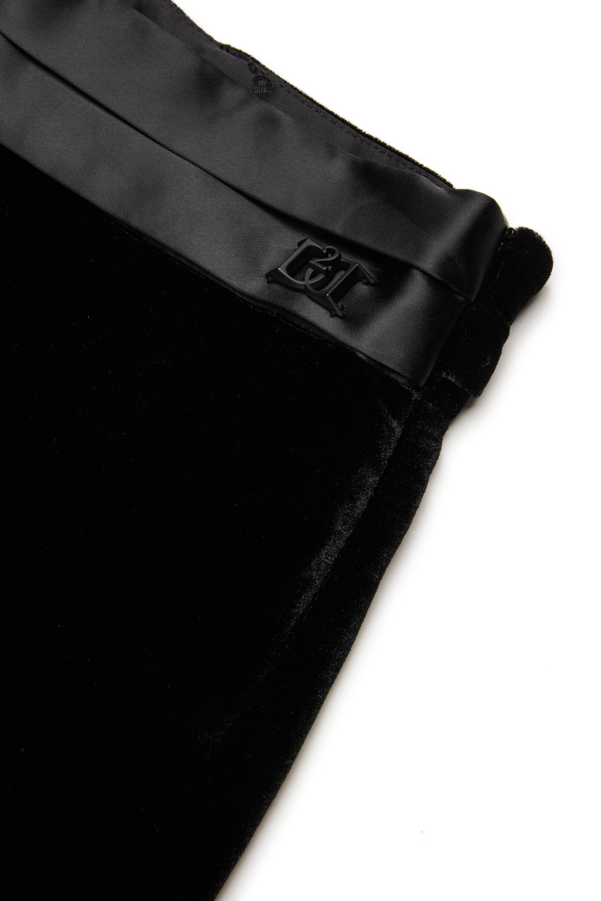 Pantaloni formali in velluto con placca D2