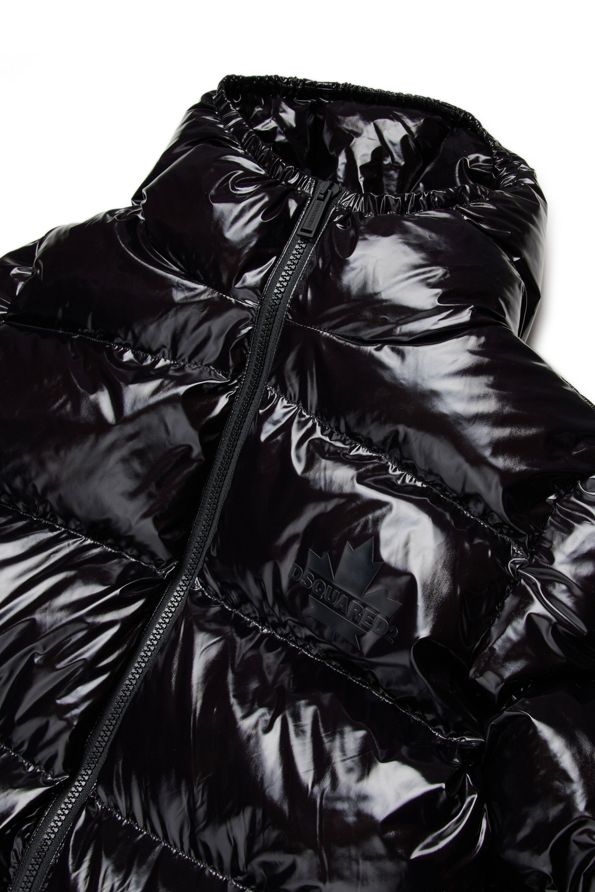 Giacca imbottita lunga con logo Maple Leaf