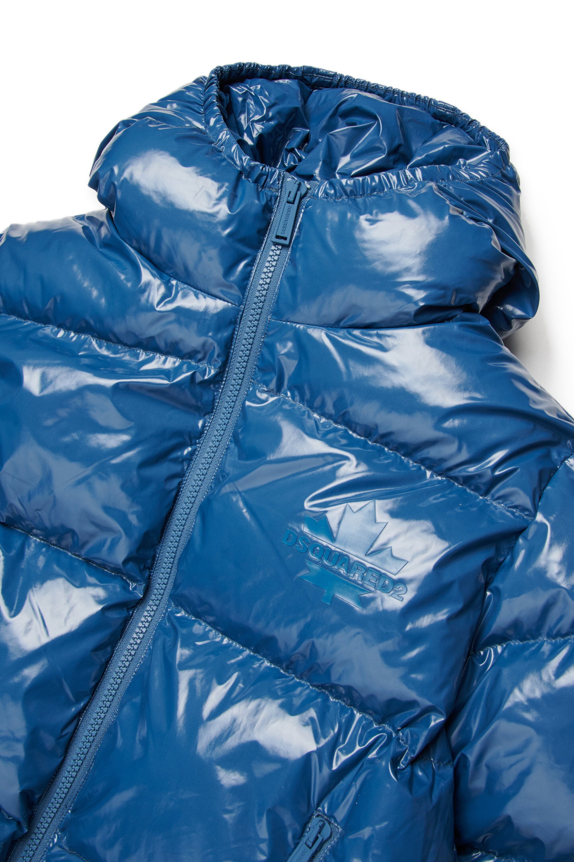 Kurze wattierte Jacke mit Maple Leaf Logo