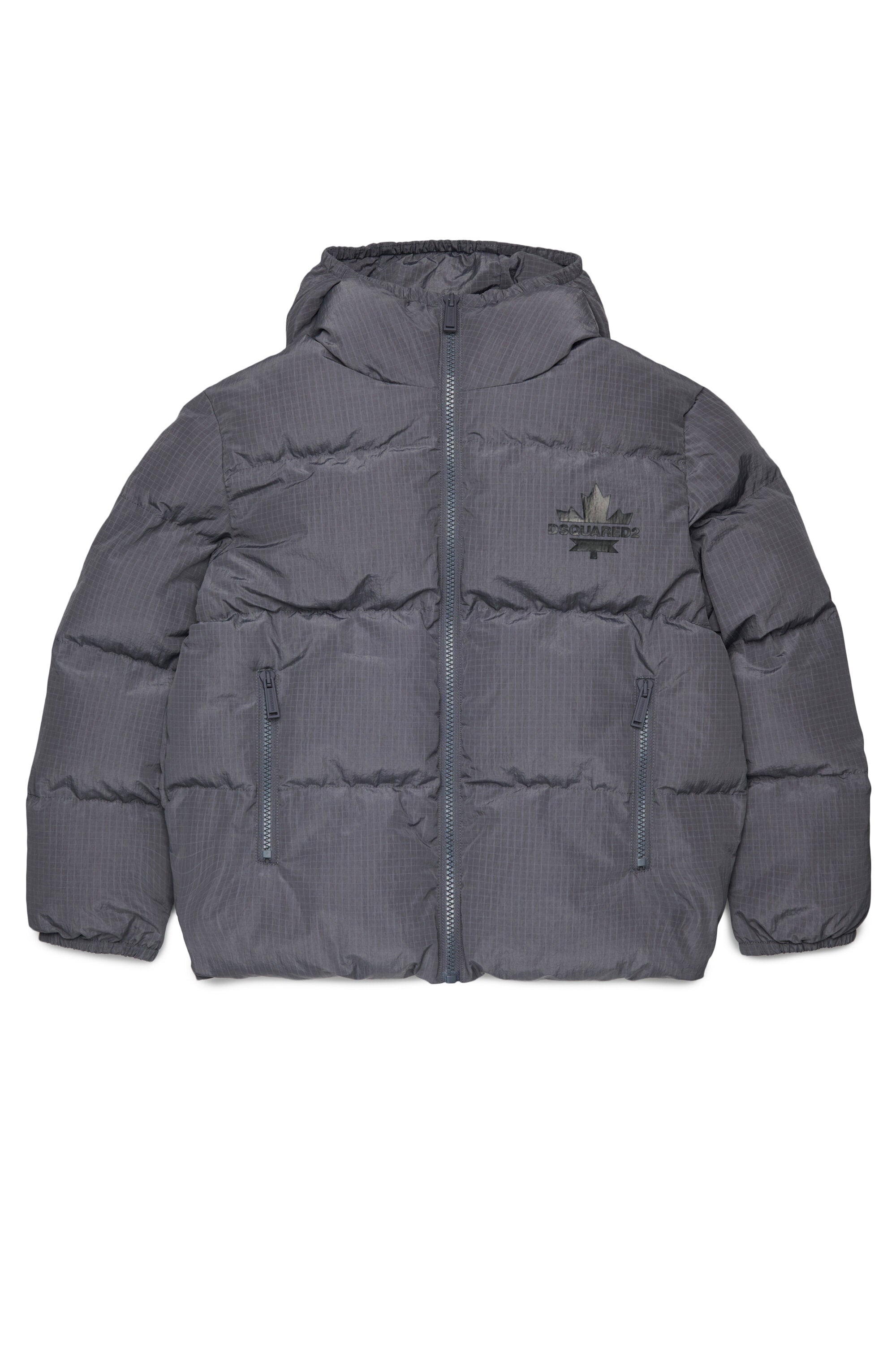 Gefütterte Jacke mit aufgedrucktem Logo