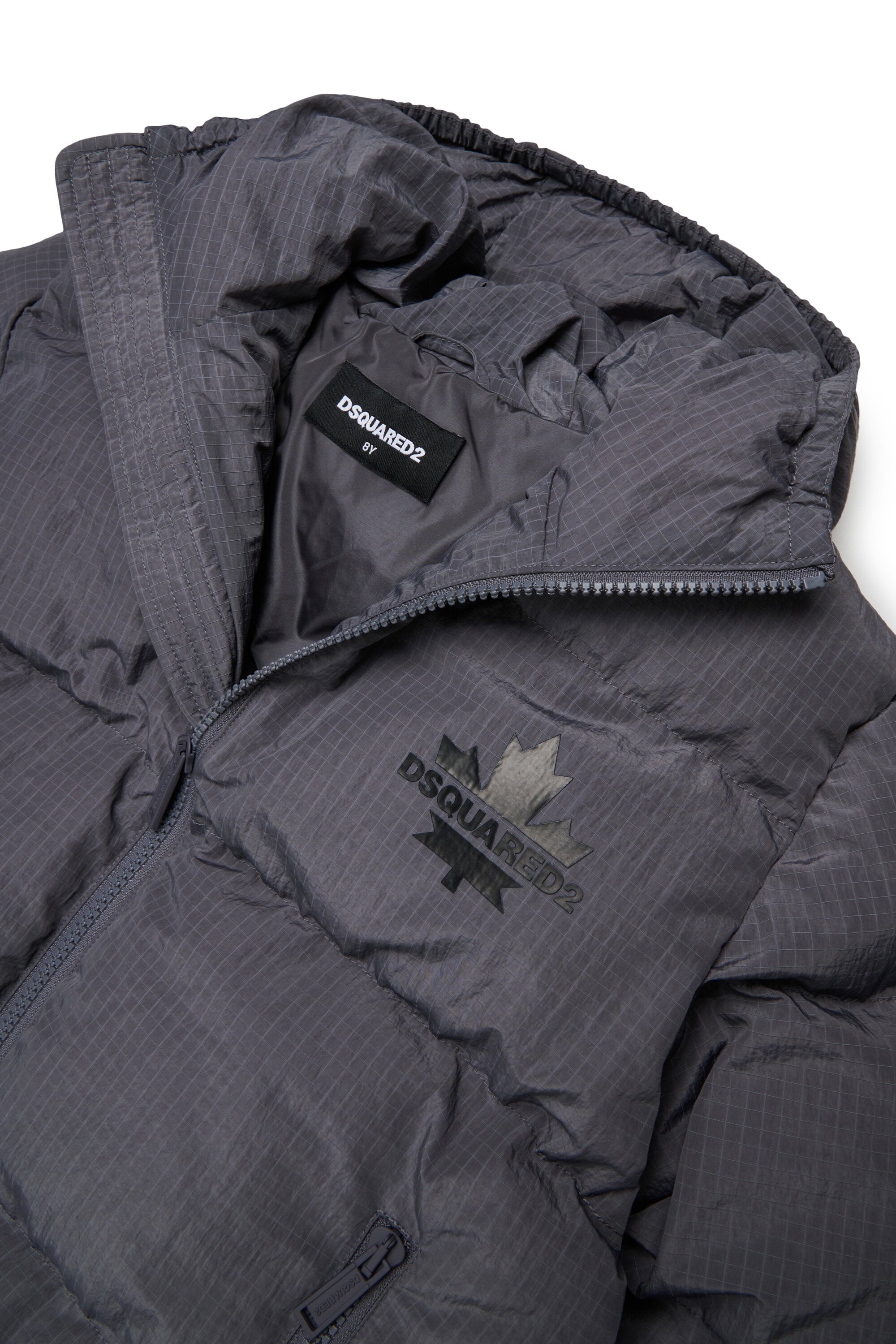 Gefütterte Jacke mit aufgedrucktem Logo