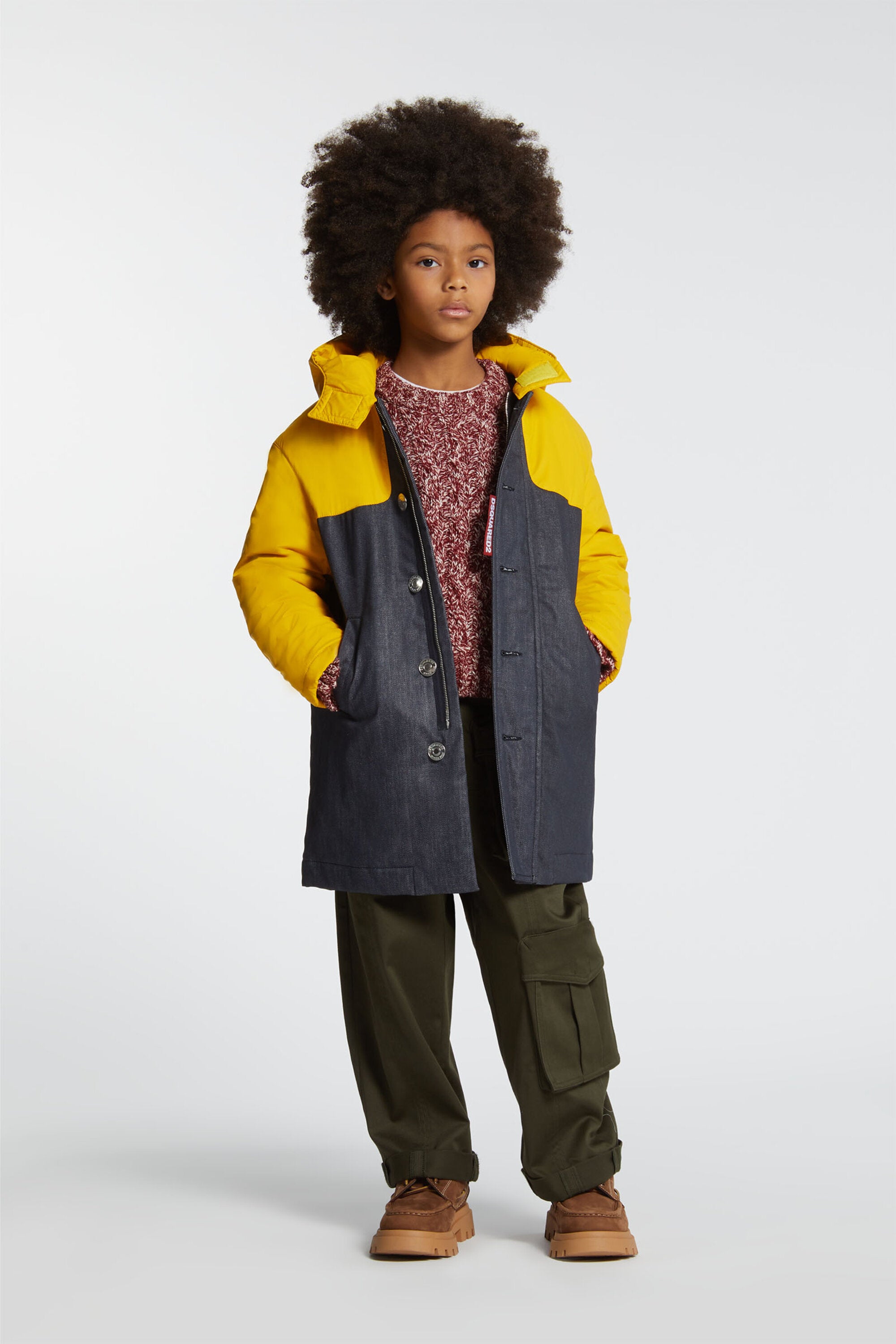 Gabardina impermeable Colorblock