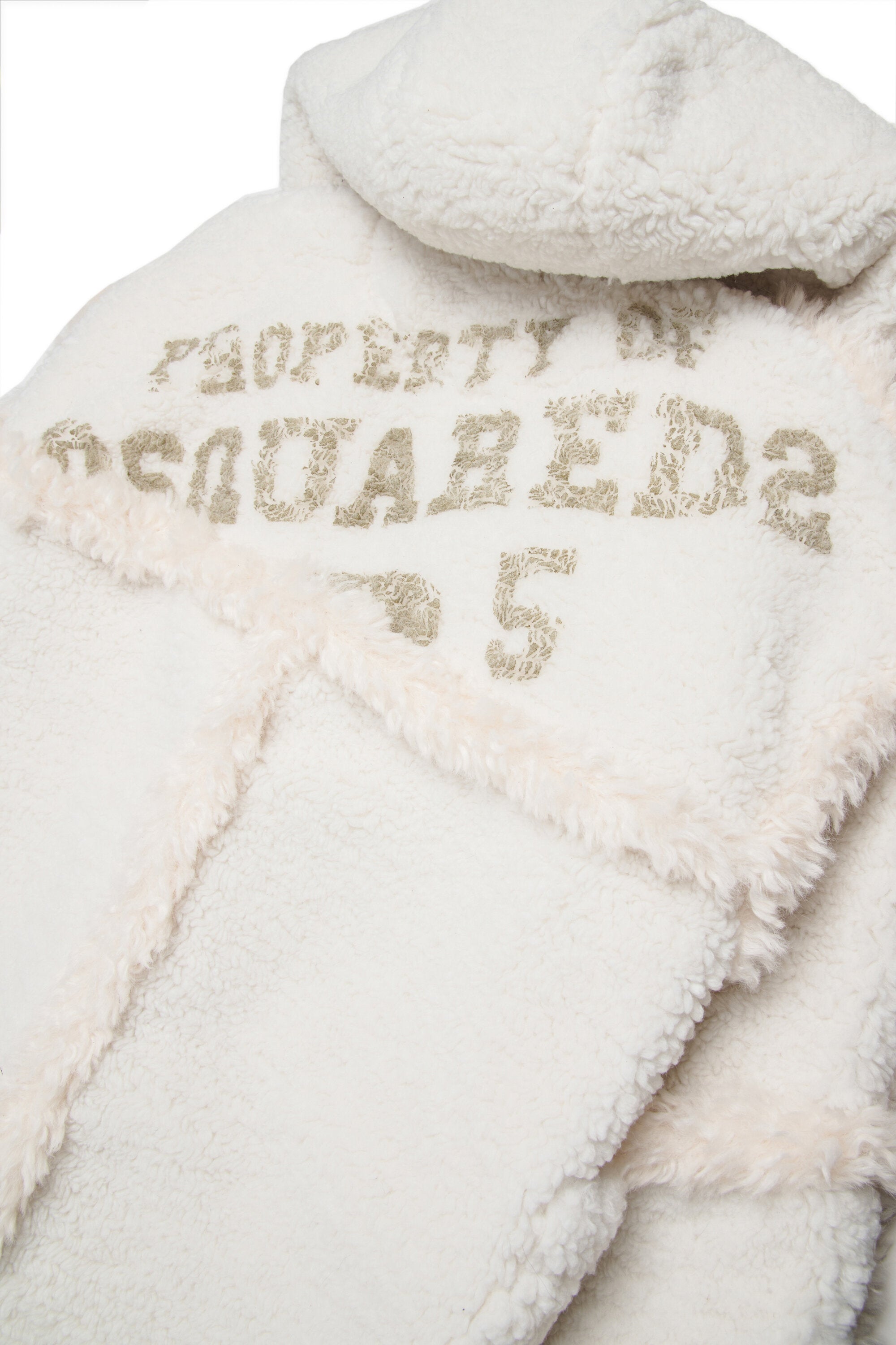 Chaqueta de lana con efecto cizalla