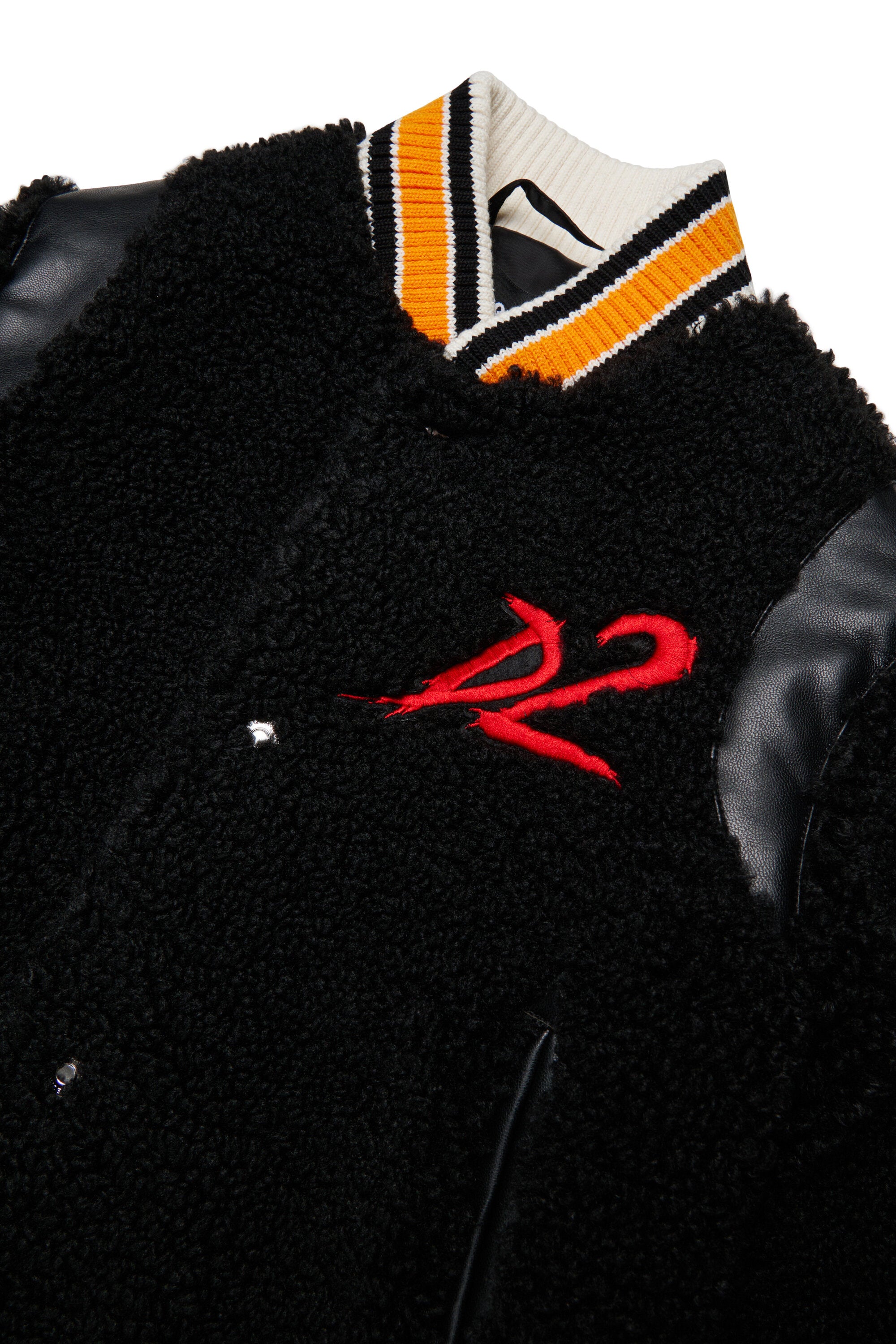 Giacca bomber in teddy con patch Bear