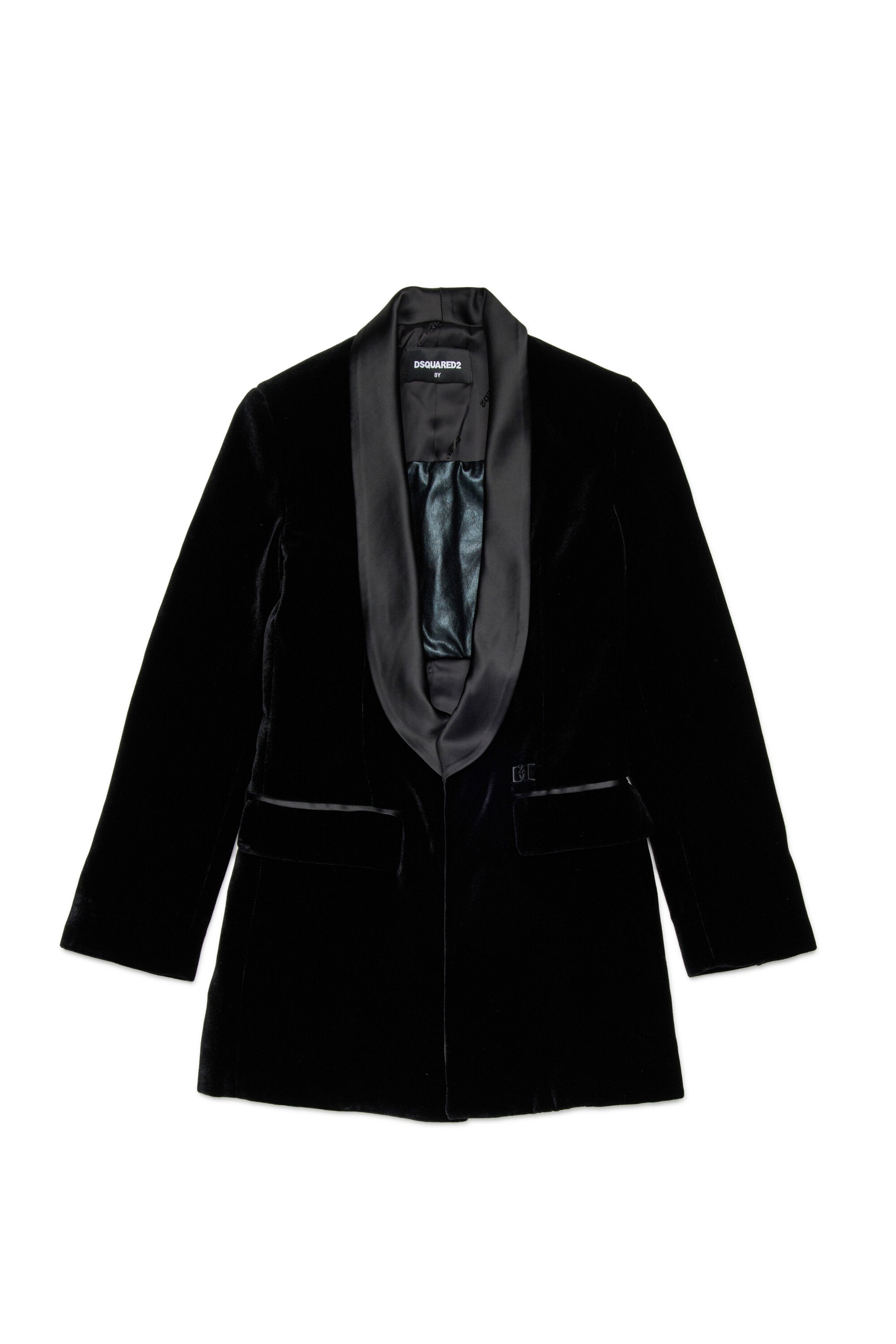 Robe en velours avec plaque D2