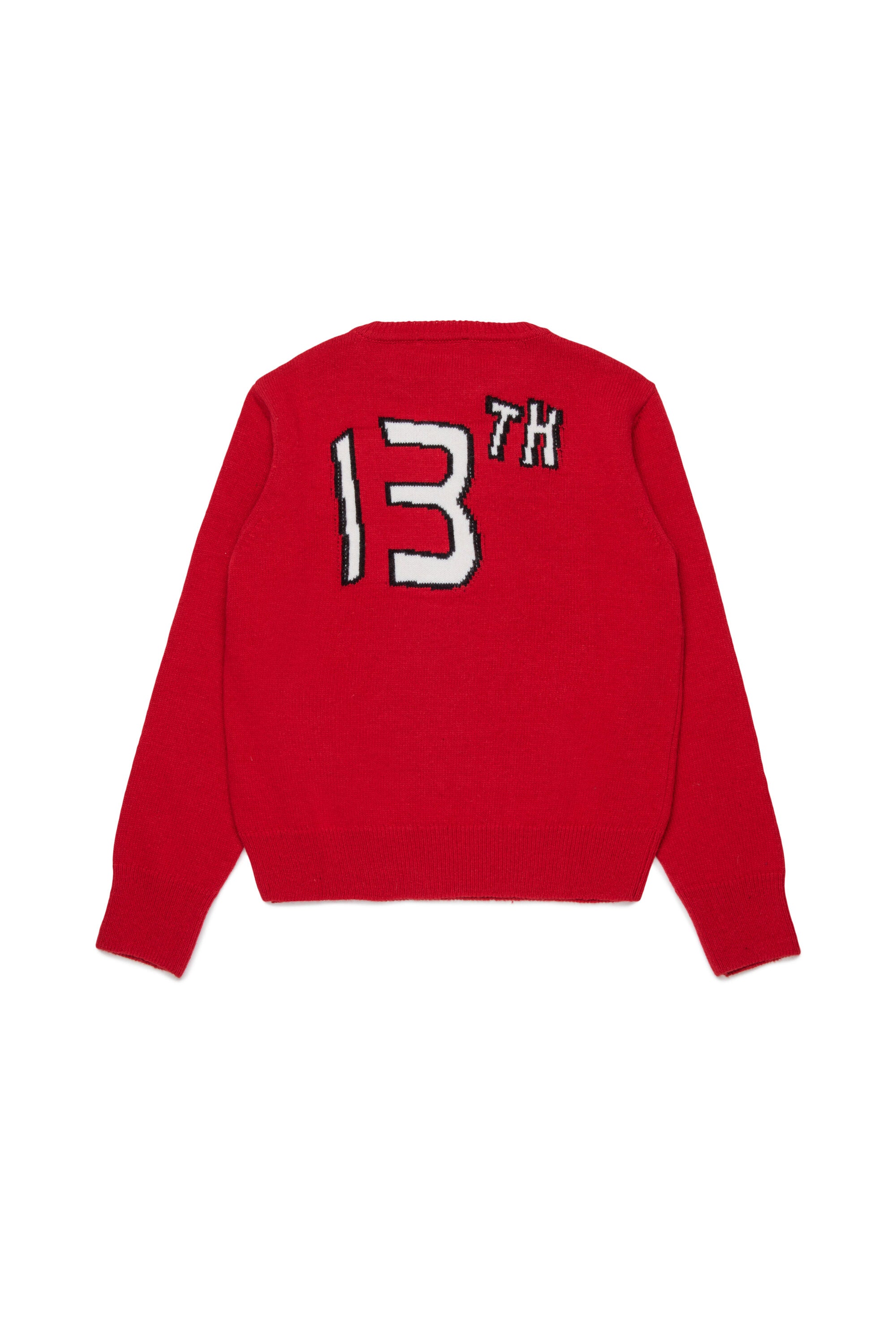 Pullover in misto lana con lettering