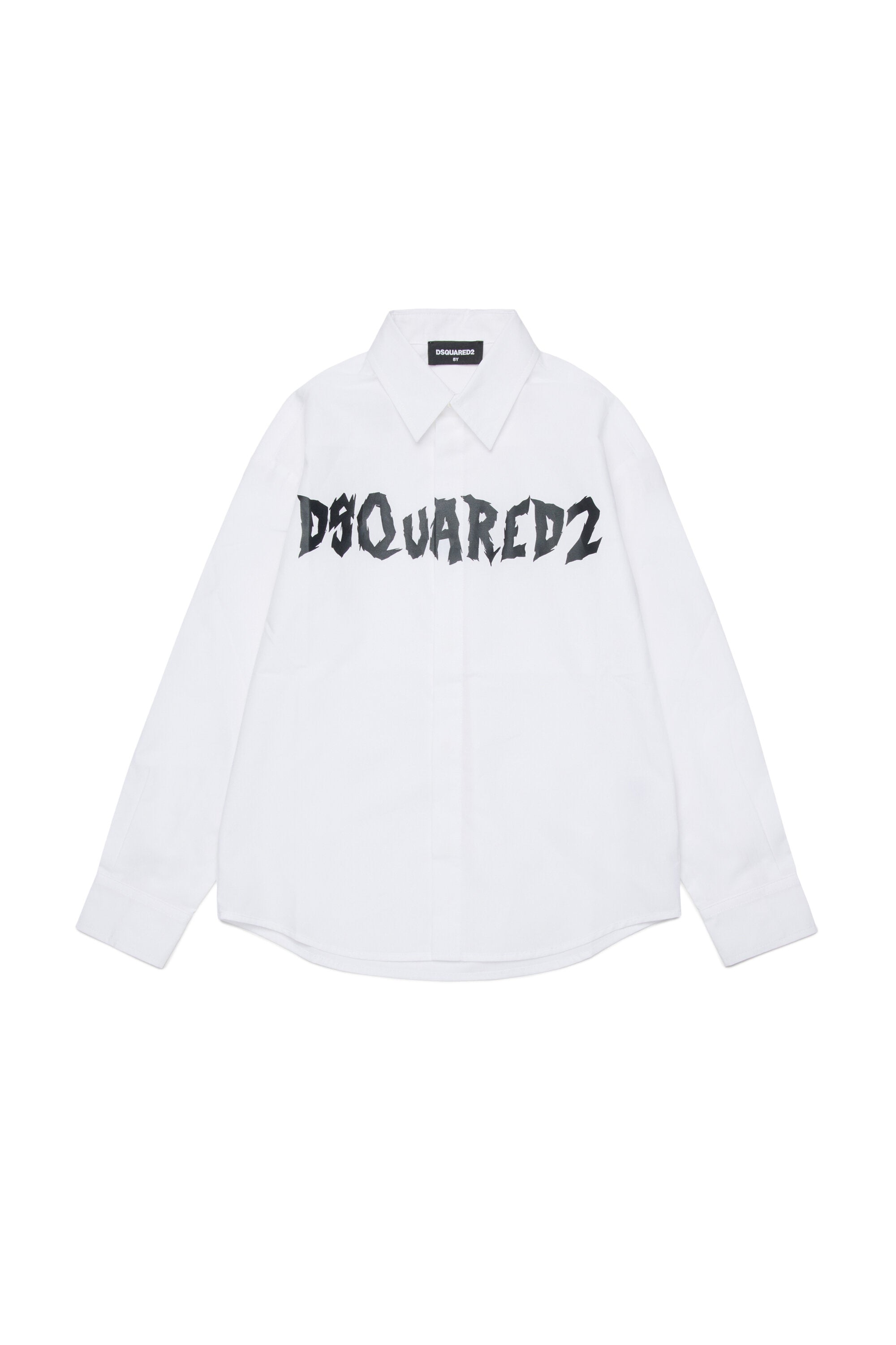 Chemise en popeline avec logo brillant