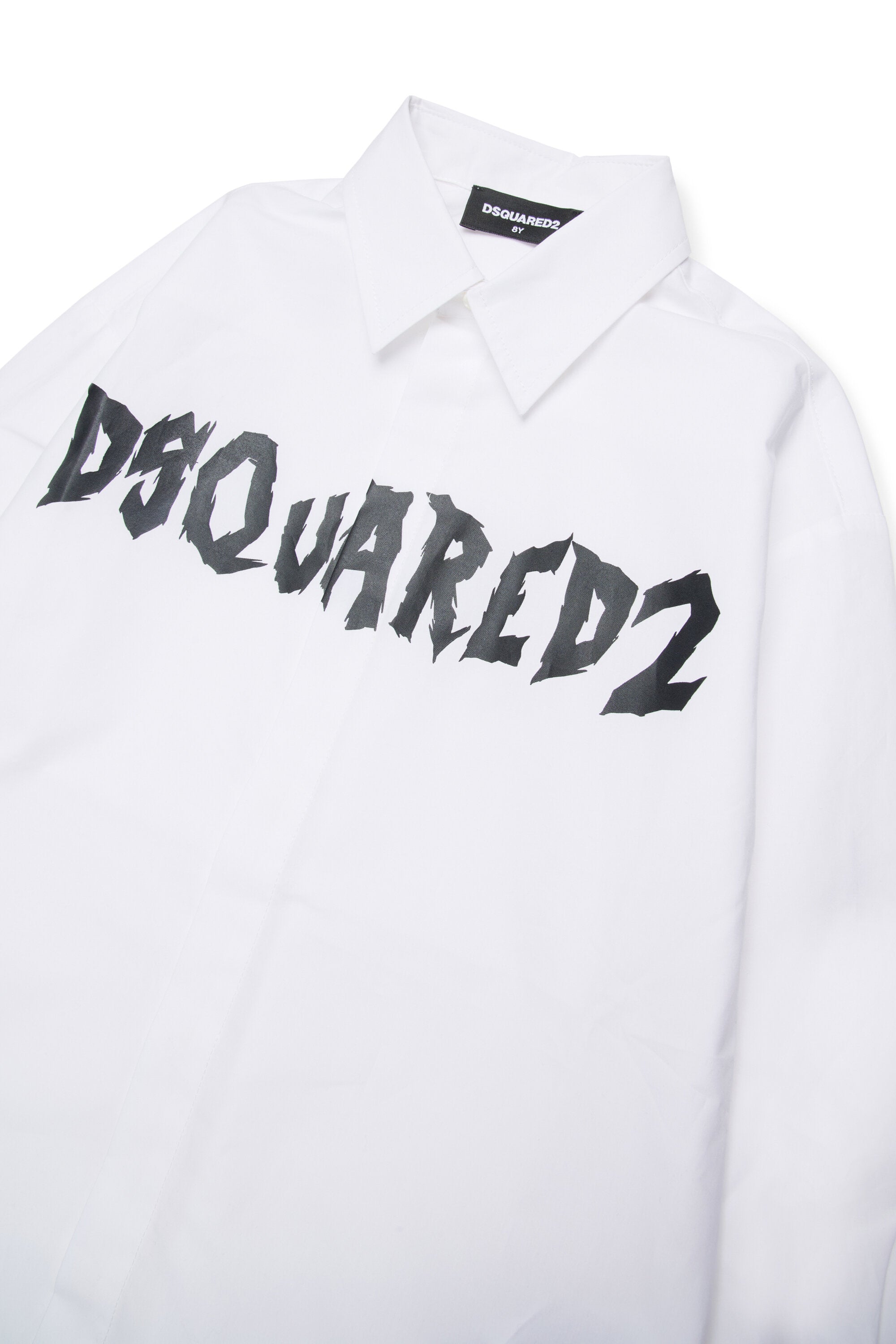 Chemise en popeline avec logo brillant