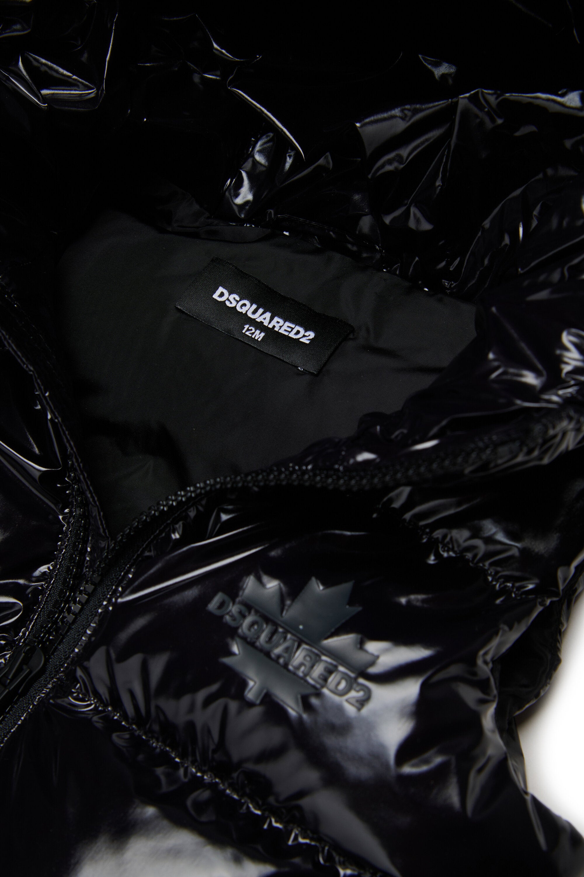 Gilet imbottito lucido con logo Maple Leaf