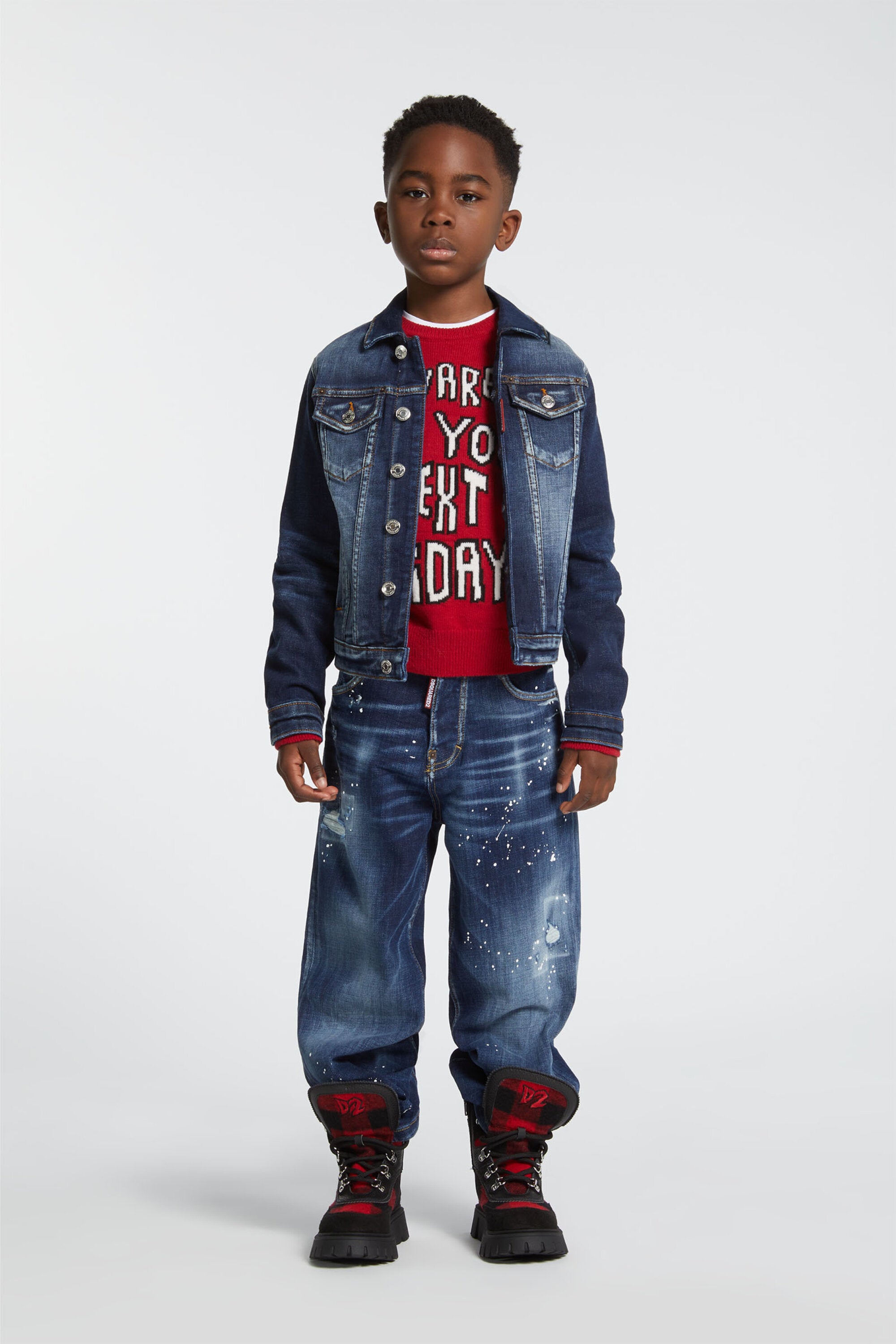 Jeans regular blu scuro con macchie - Moose Lost