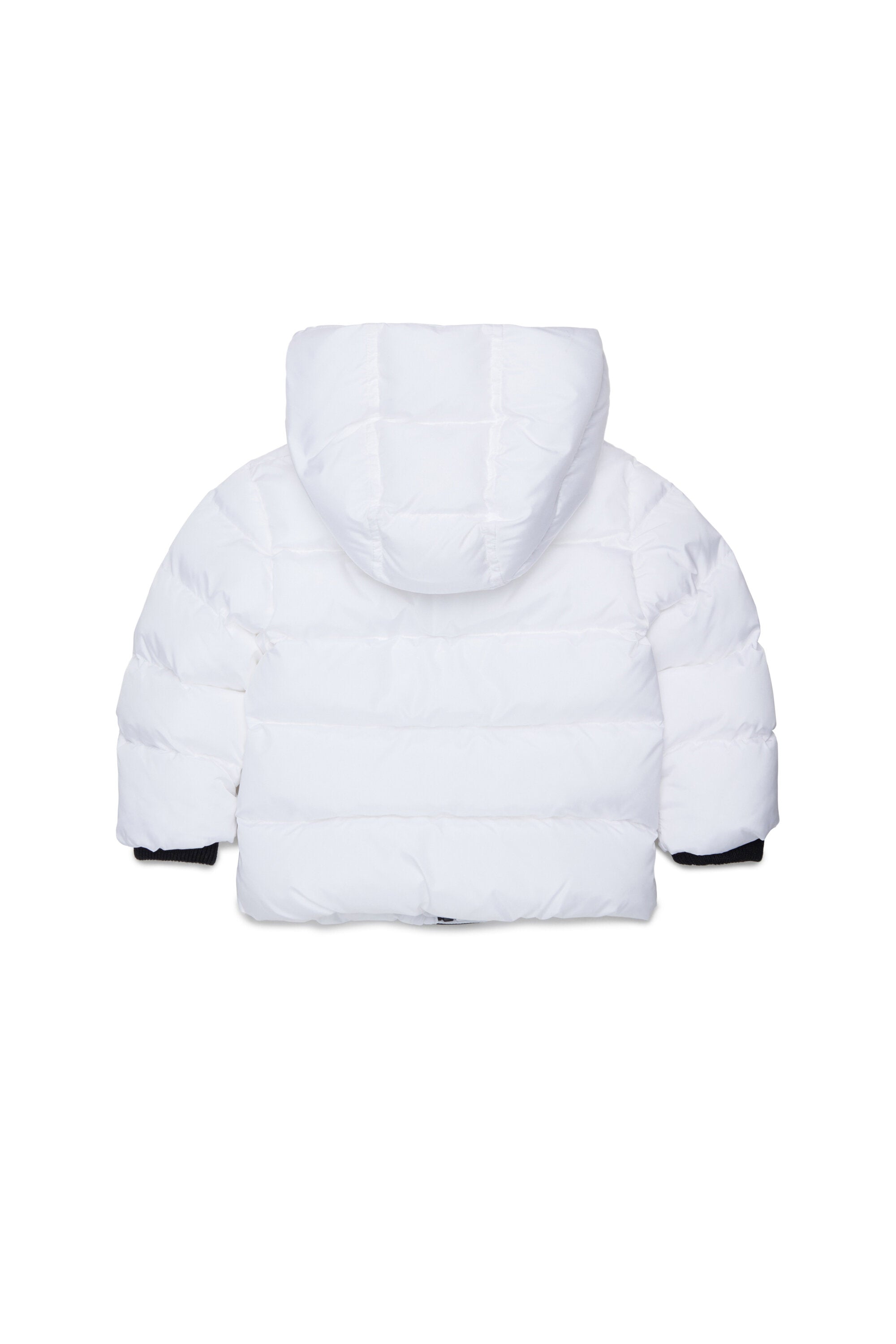 Lange wattierte Jacke mit Logo
