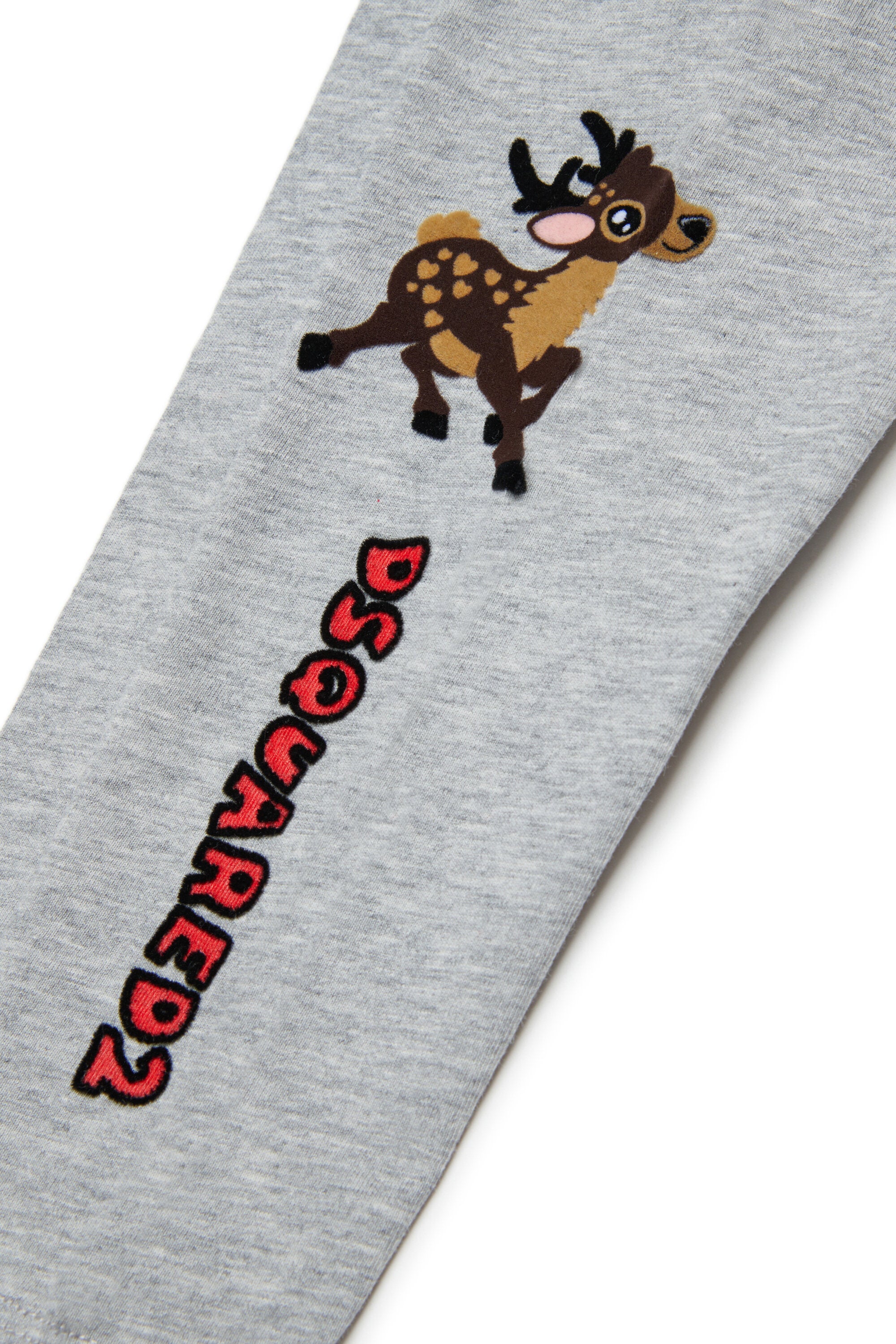 Leggings in jersey mélange con stampa Fawn