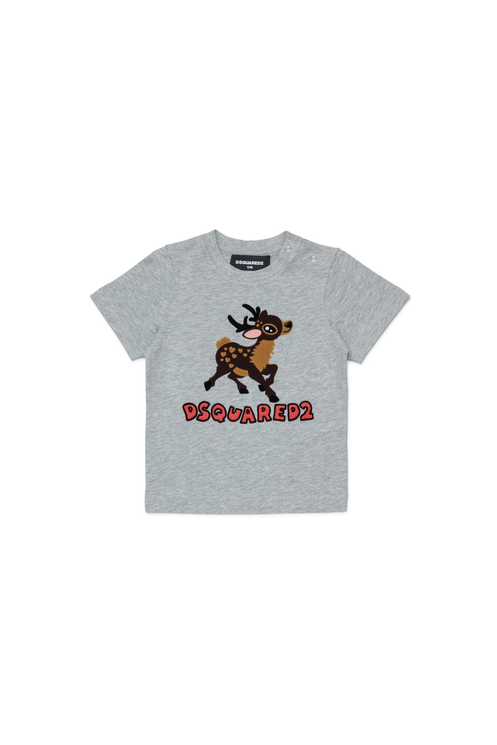 Fawn print mélange jersey T-shirt