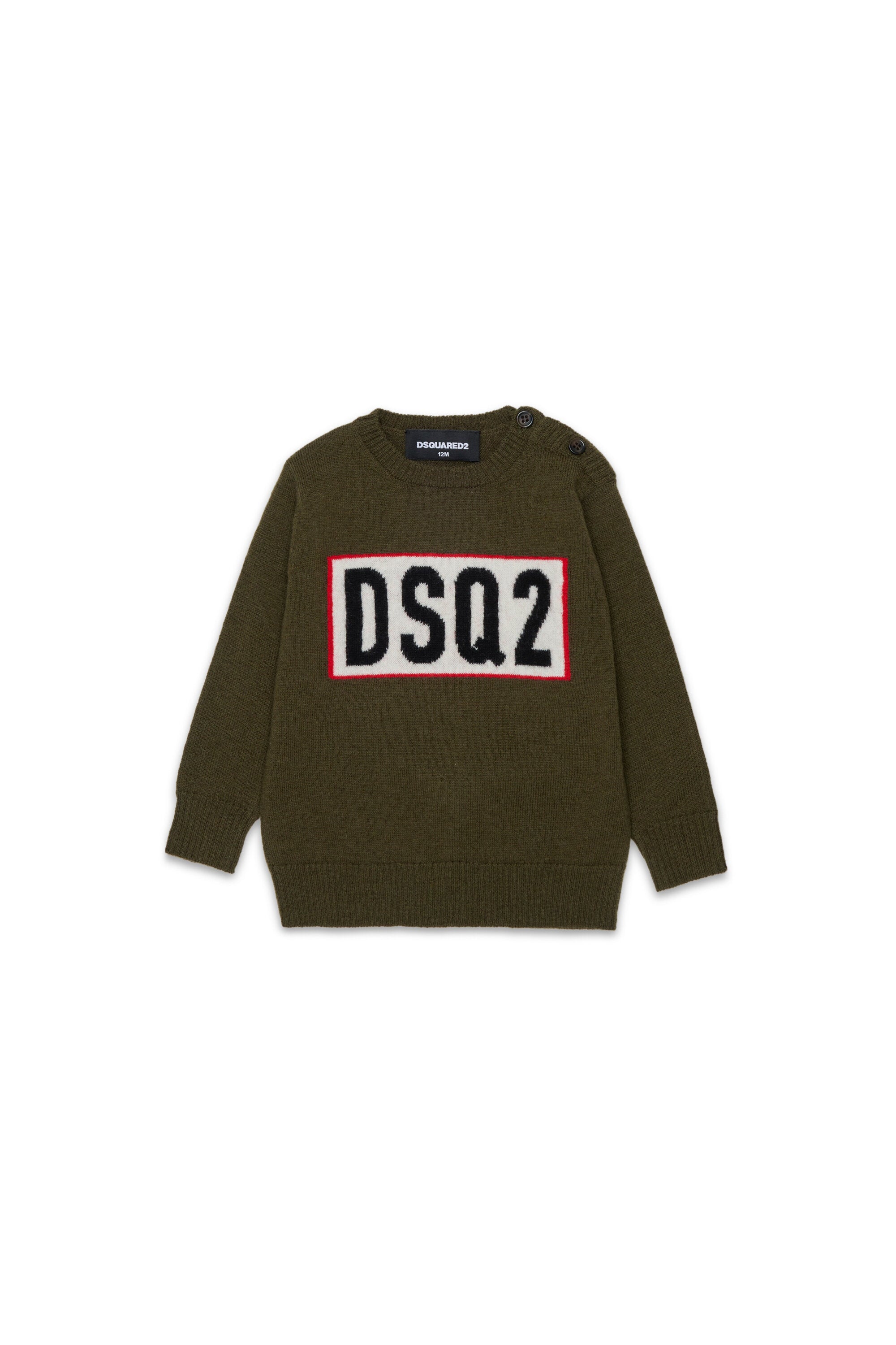 Pullover aus Merinowolle mit Logo DSQ2